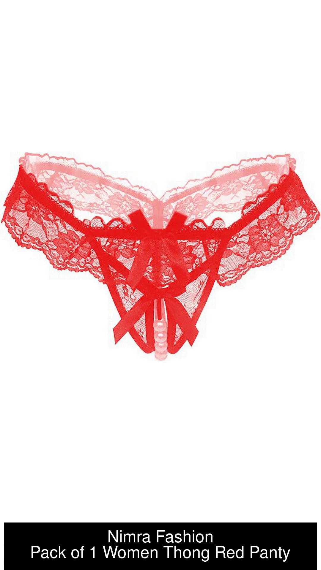 Nimra Fashion Women Thong Red Panty - Buy Red Nimra Fashion Women