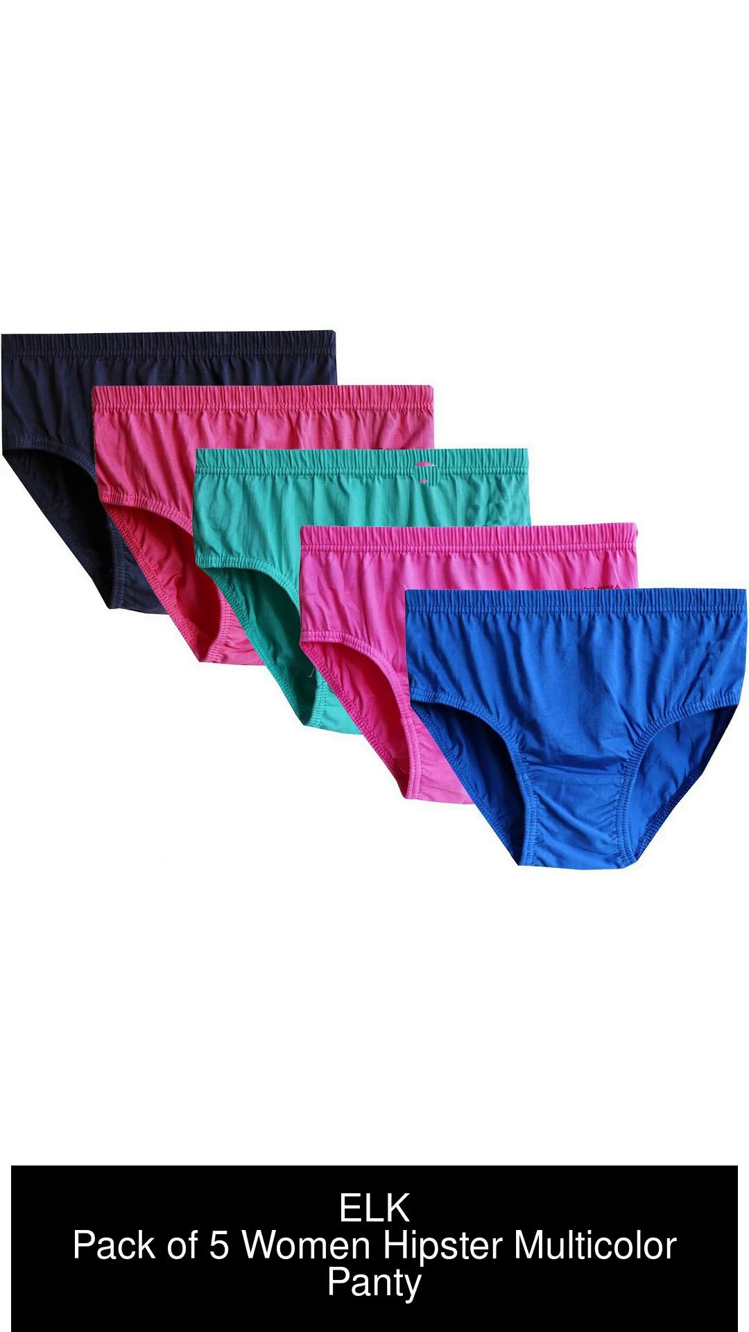 Buy ELK Pack Of 6 Solid High Waist Hipster Panty - Multi Online at Low  Prices in India 