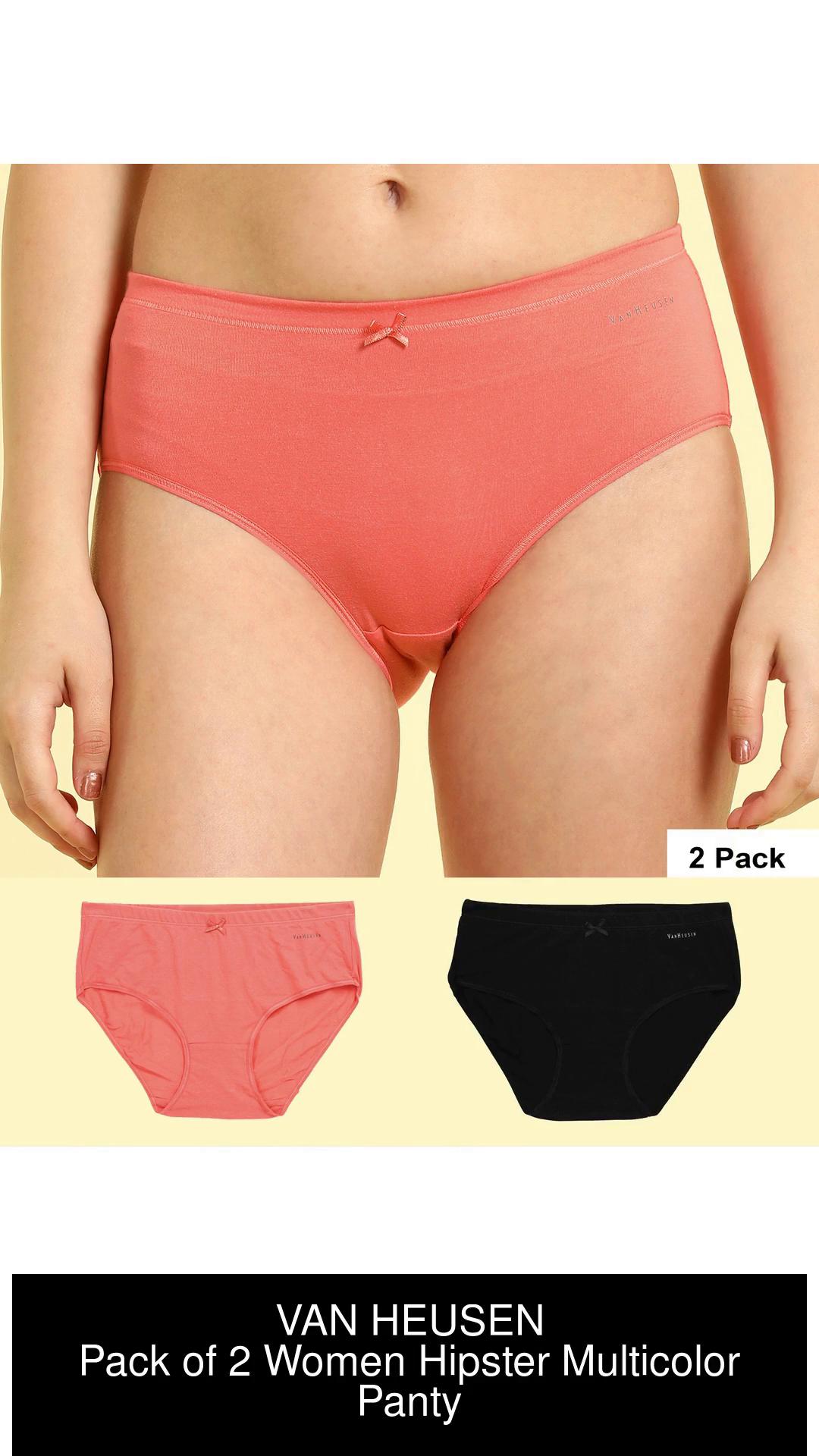 Buy VAN HEUSEN Women Assorted Pack of 2 Solid Antibacterial Full Coverage Hipster  Panty Women Hipster Multicolor Panty Online at Best Prices in India