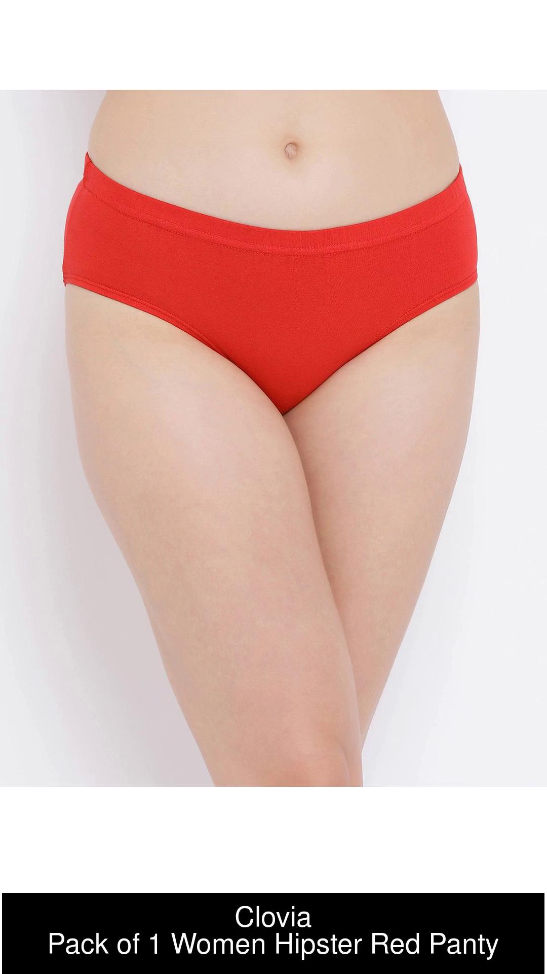 Clovia Women Hipster Red Panty - Buy Clovia Women Hipster Red