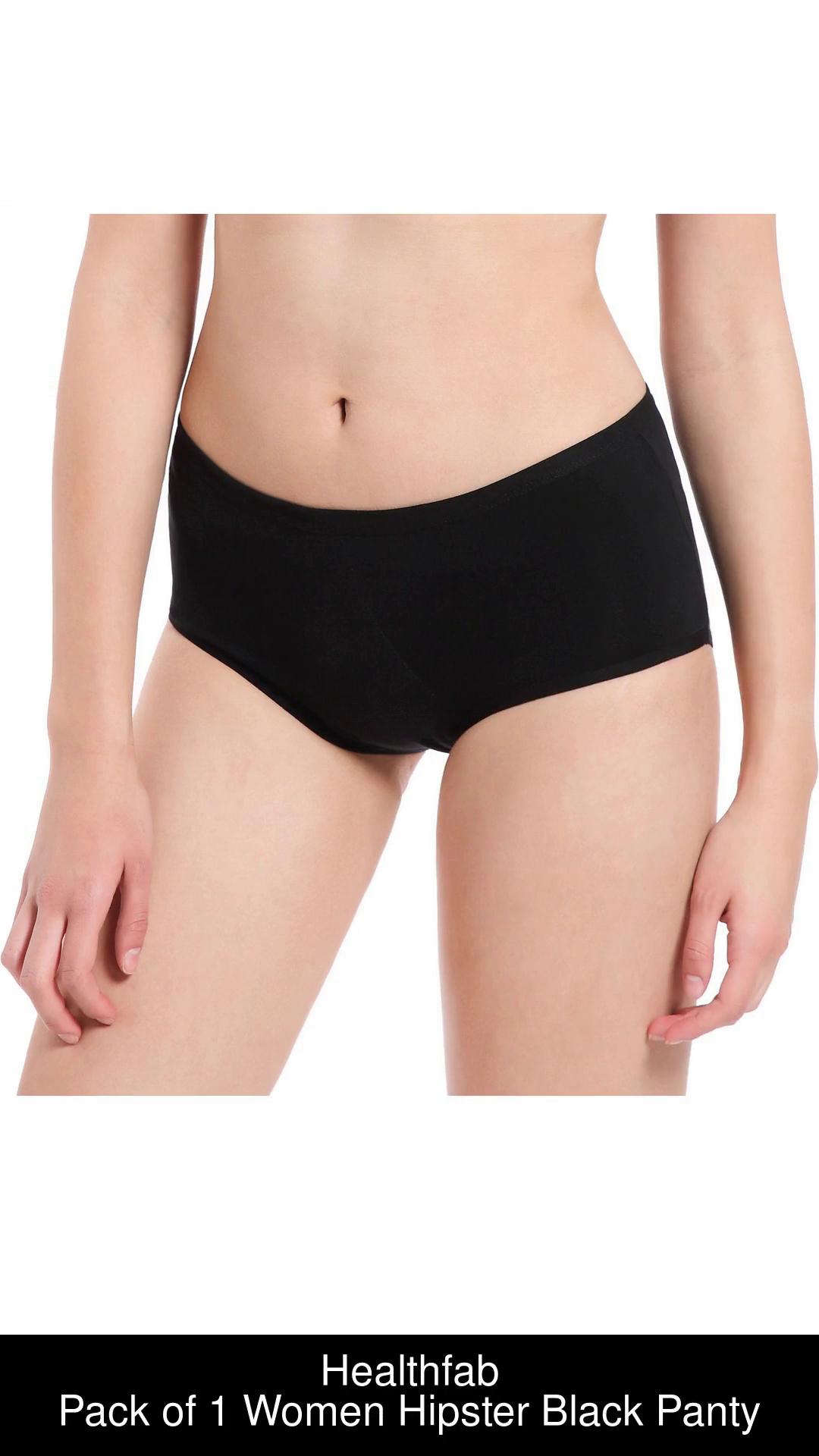CODE RED Period Panties With Pocket Period Panties Menstrual Leakproof  Knickers Underwear-Black XL