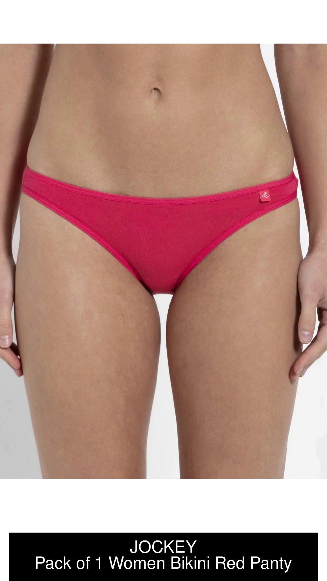 JOCKEY SS02 Women Bikini Red Panty - Buy JOCKEY SS02 Women Bikini Red Panty  Online at Best Prices in India