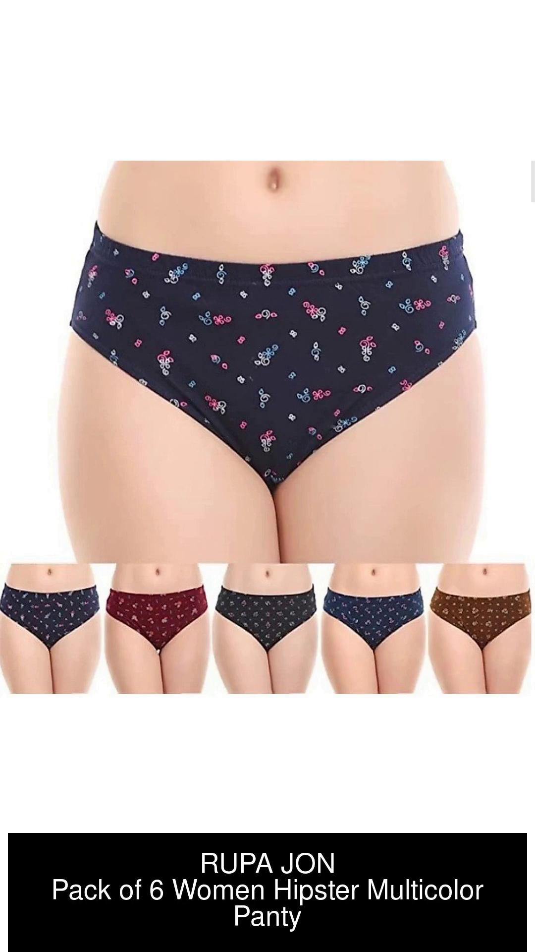 Women Hipster Multicolor Cotton Panty (Pack of 6)