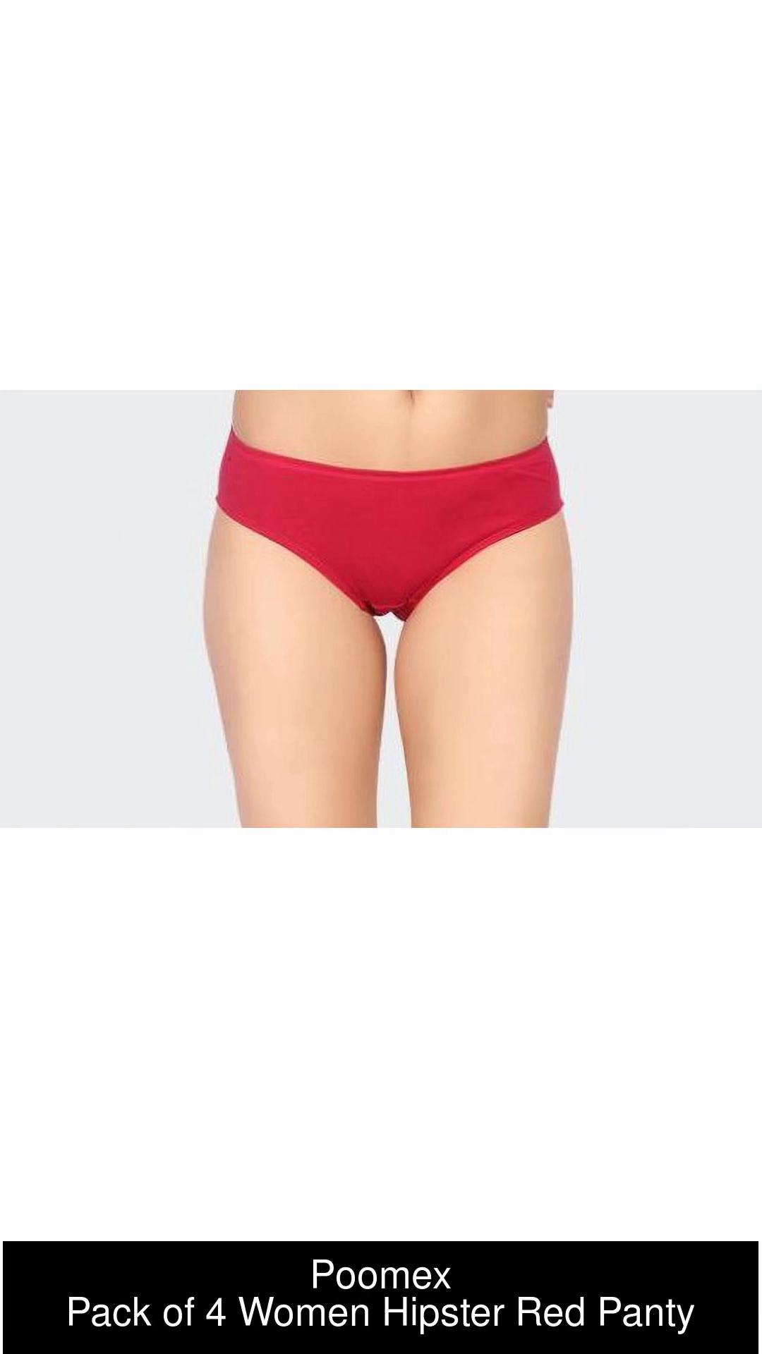 Poomex Women Hipster Red Panty - Buy Poomex Women Hipster Red