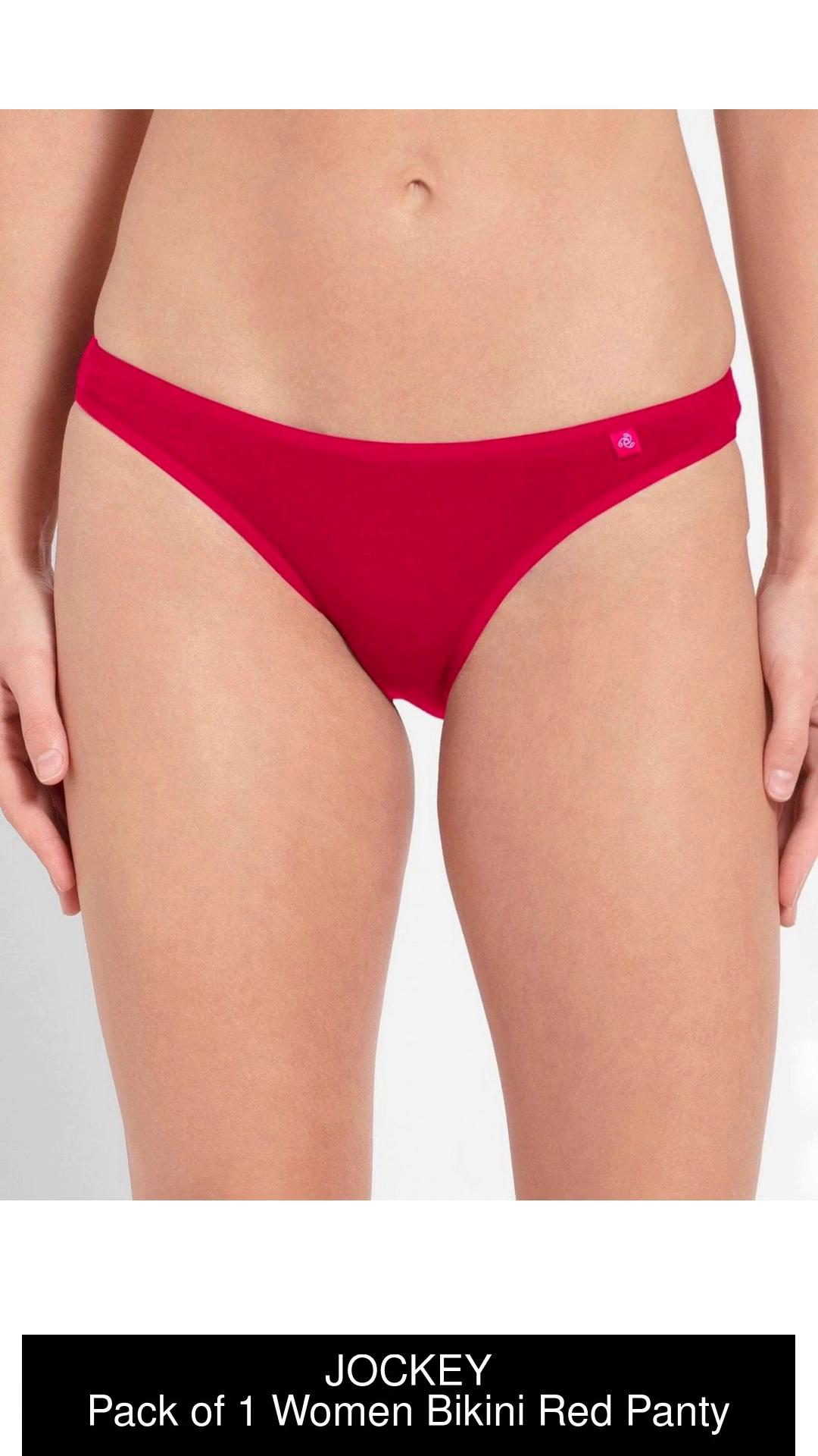 JOCKEY SS02 Women Bikini Red Panty - Buy JOCKEY SS02 Women Bikini Red Panty  Online at Best Prices in India