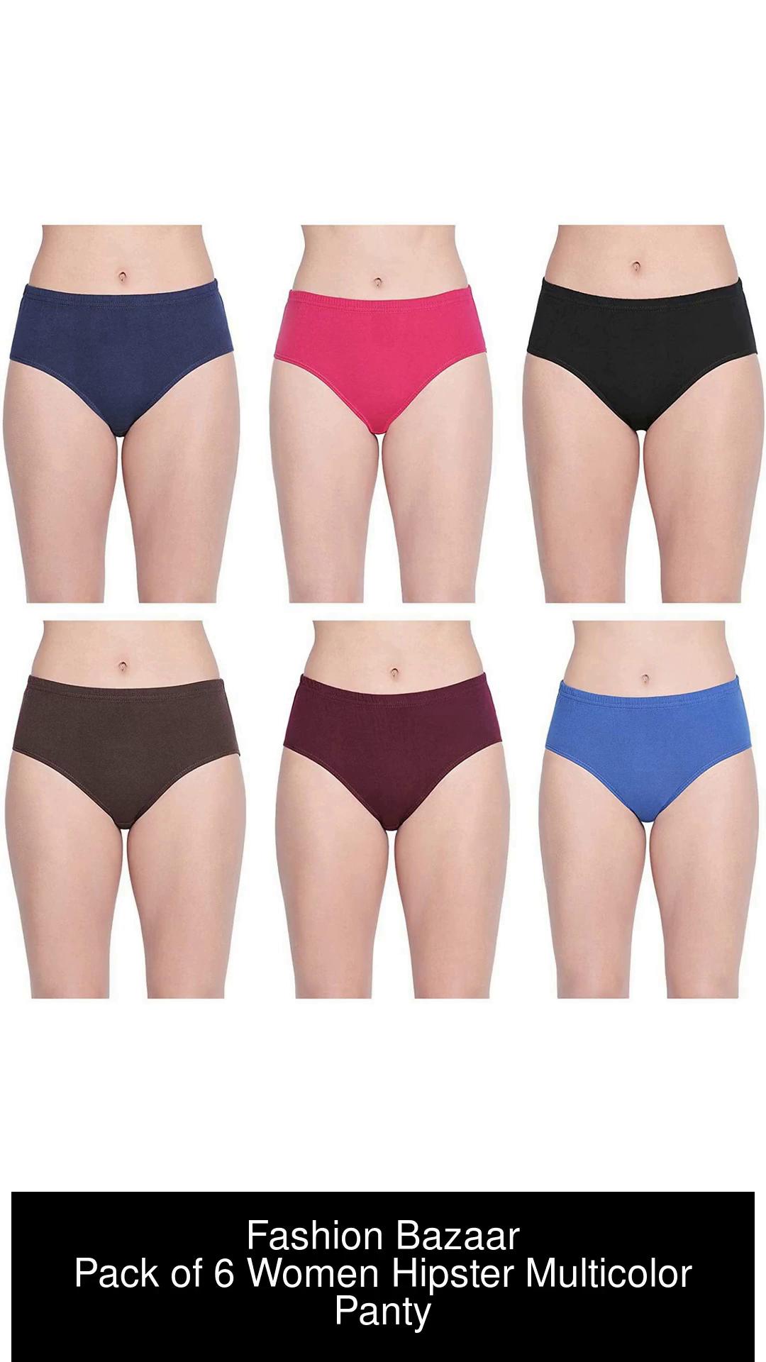 Women Hipster Multicolor Cotton Blend Panty (Pack of 4)brief