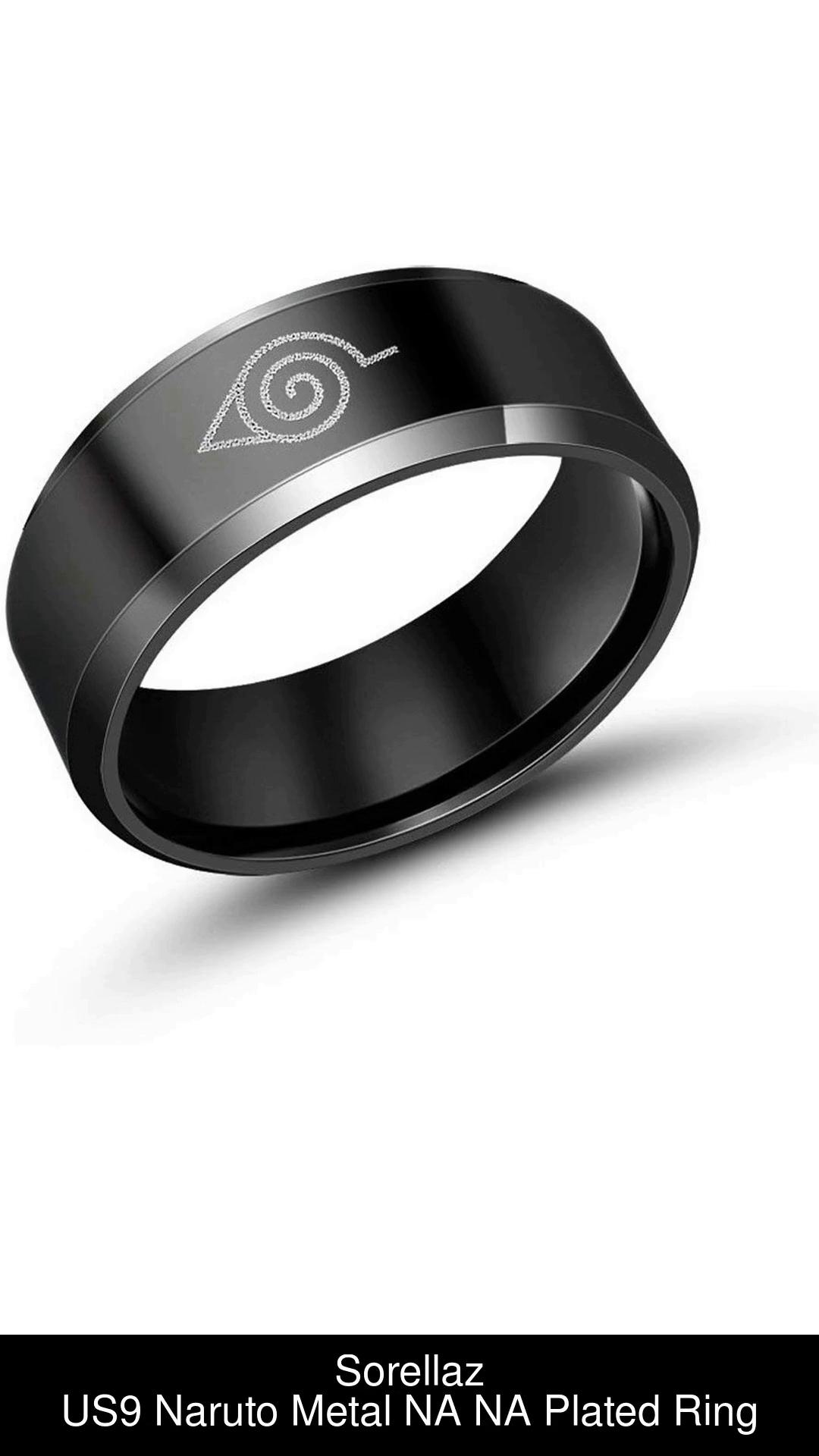 Anime Ring for Men Black Stainless Steel Engraved India  Ubuy