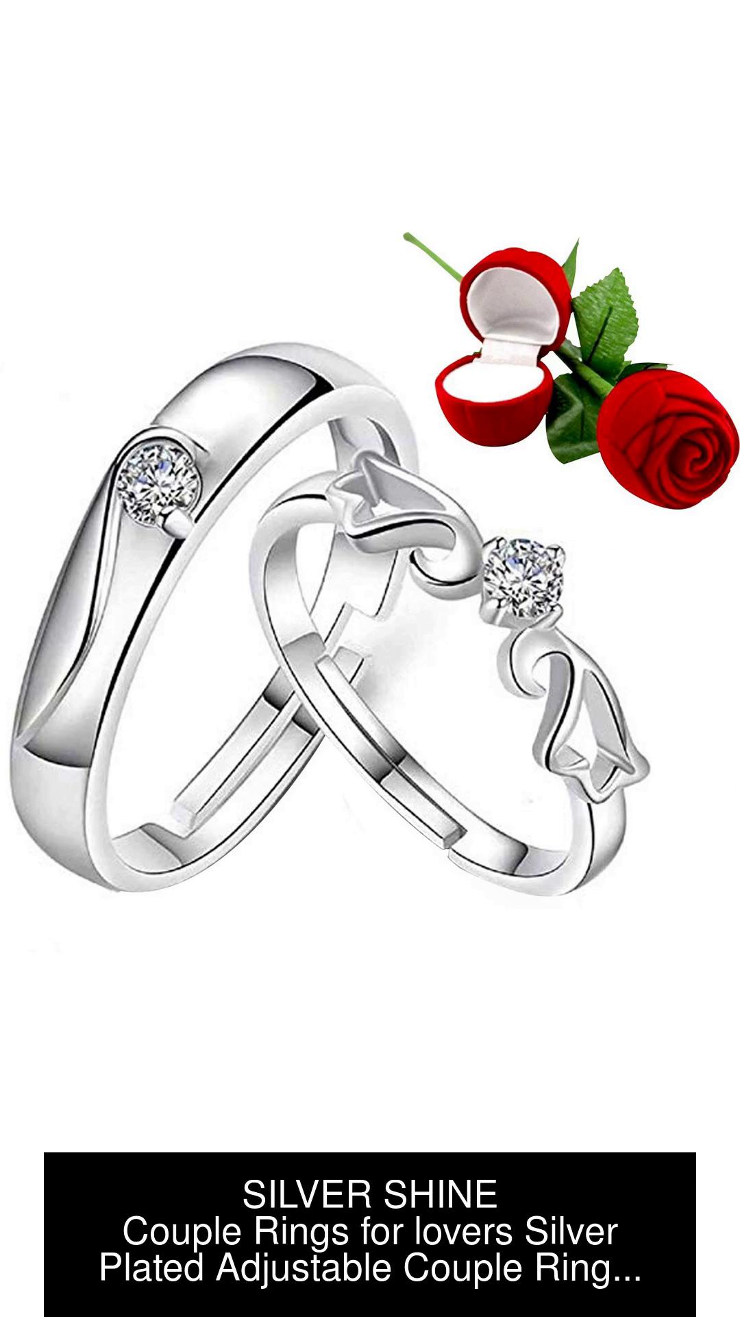 Silver couple store rings online shopping