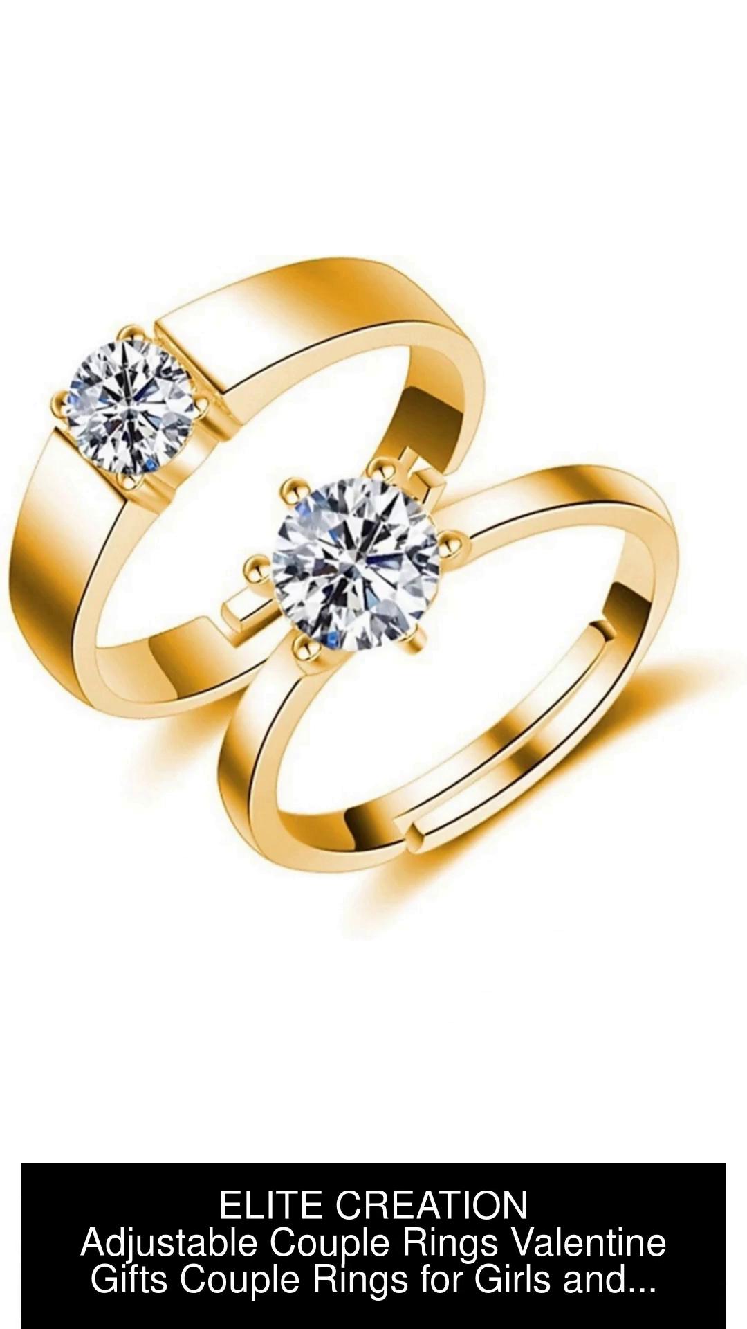 Couple gold rings for deals engagement with price