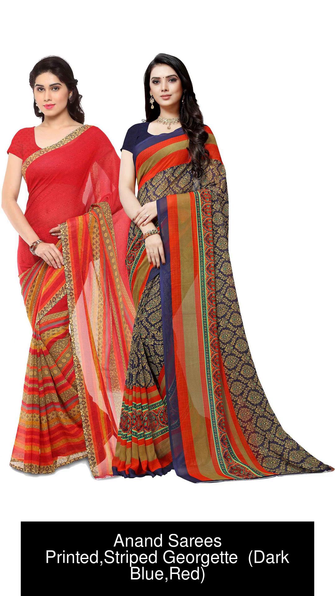 Buy Red Sarees for Women by V Tex Sarees Online | Ajio.com