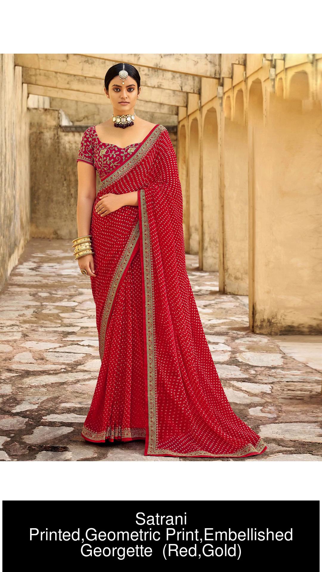 Buy Red Sarees for Women by SATRANI Online