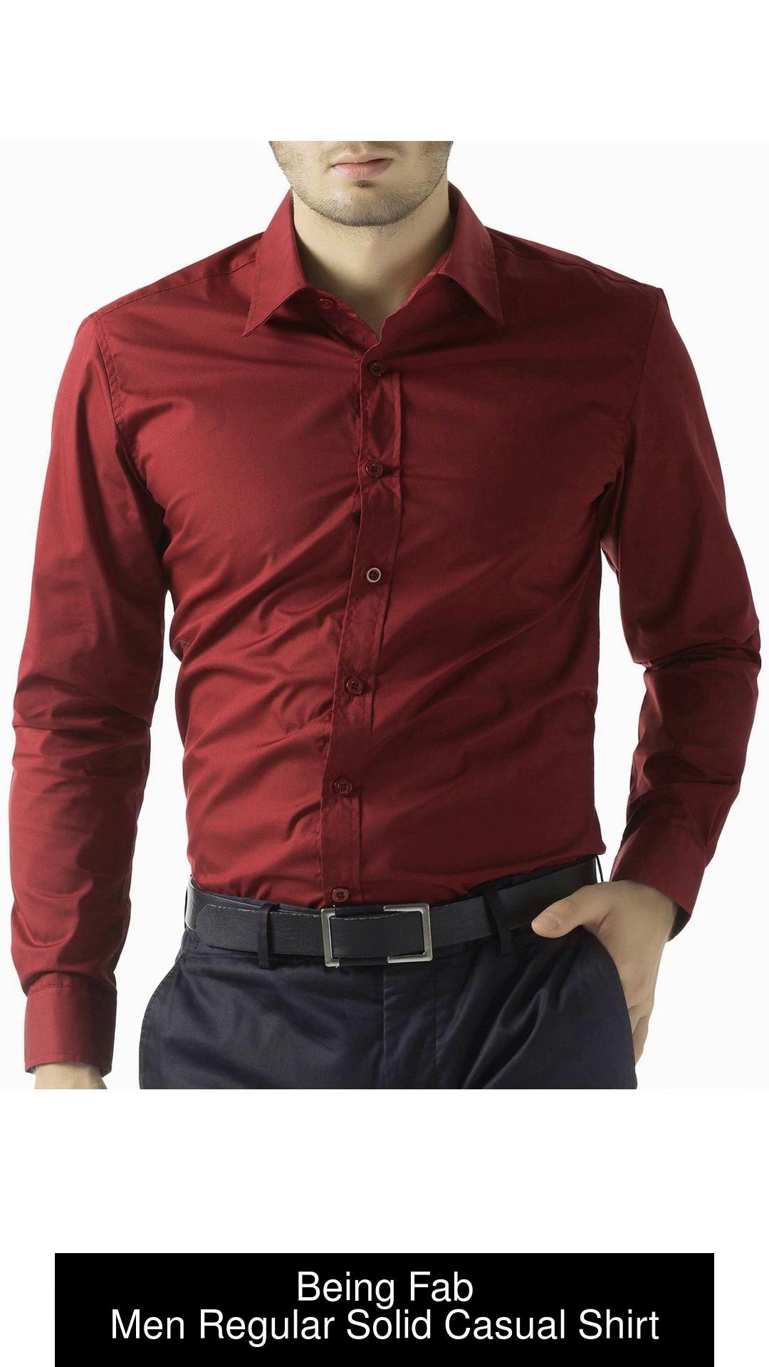Buy Maroon Shirts for Men by NETPLAY Online  Ajiocom