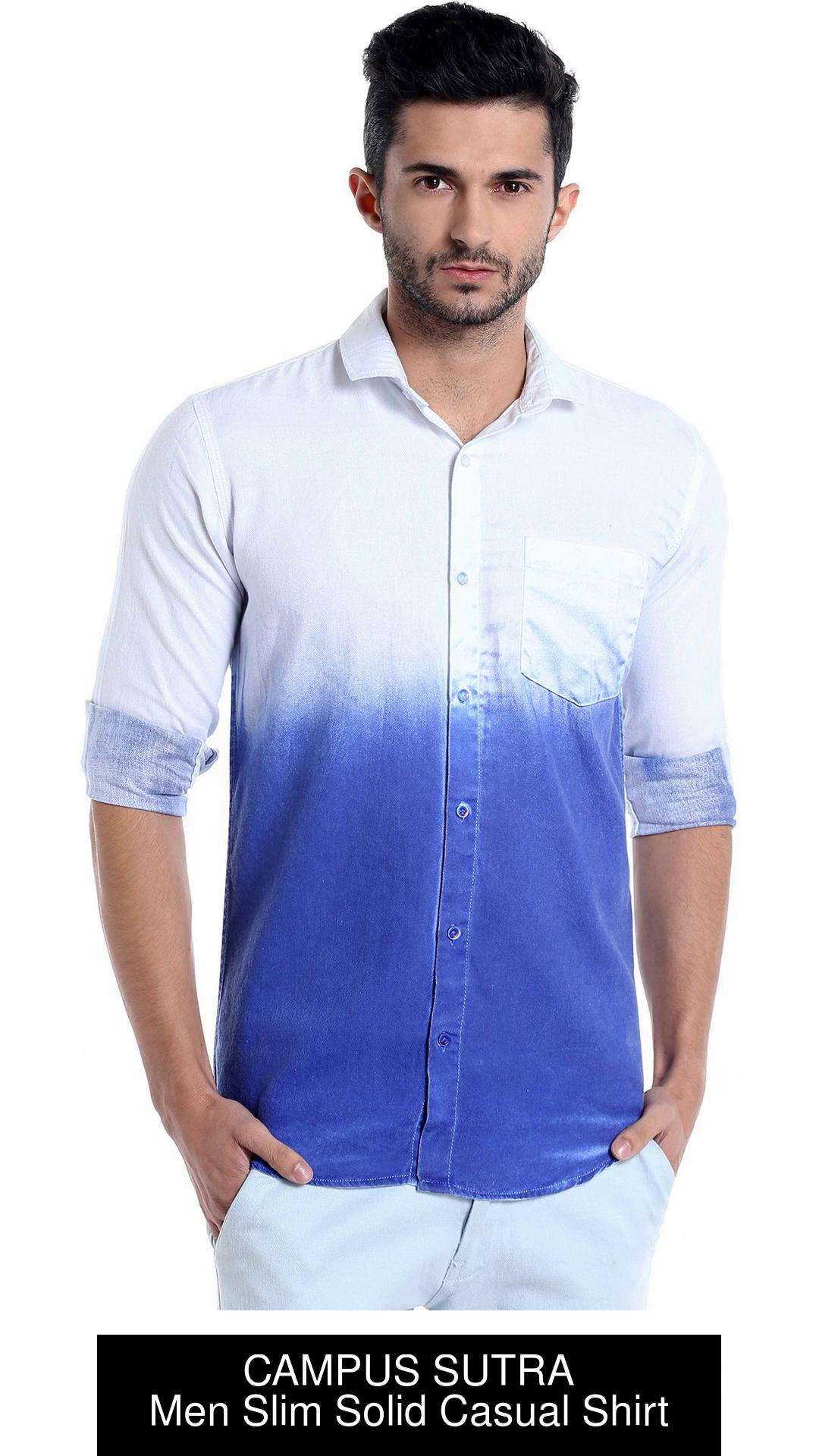 White shirt sale with blue shade