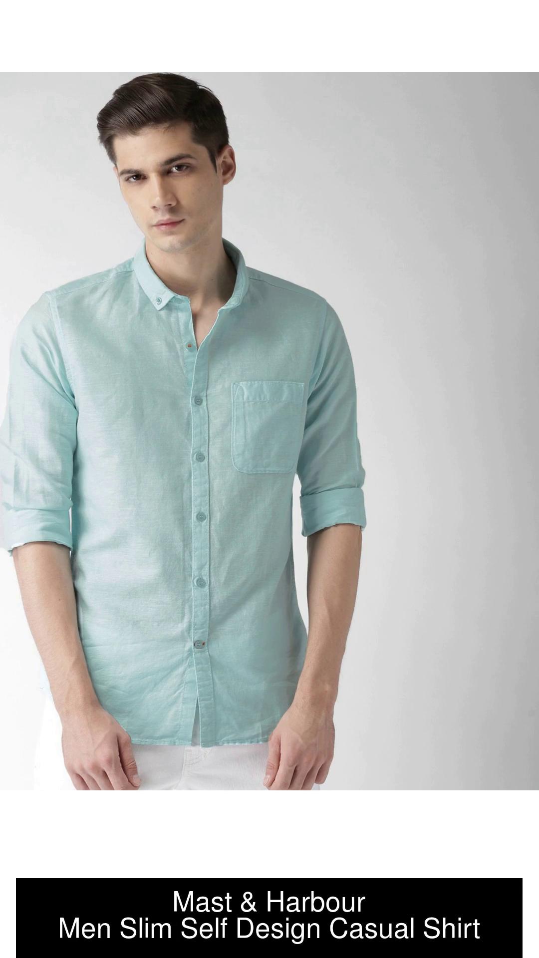 Buy Teal Shirt by INDIAN PEACOCK at Ogaan Market Online Shopping Site