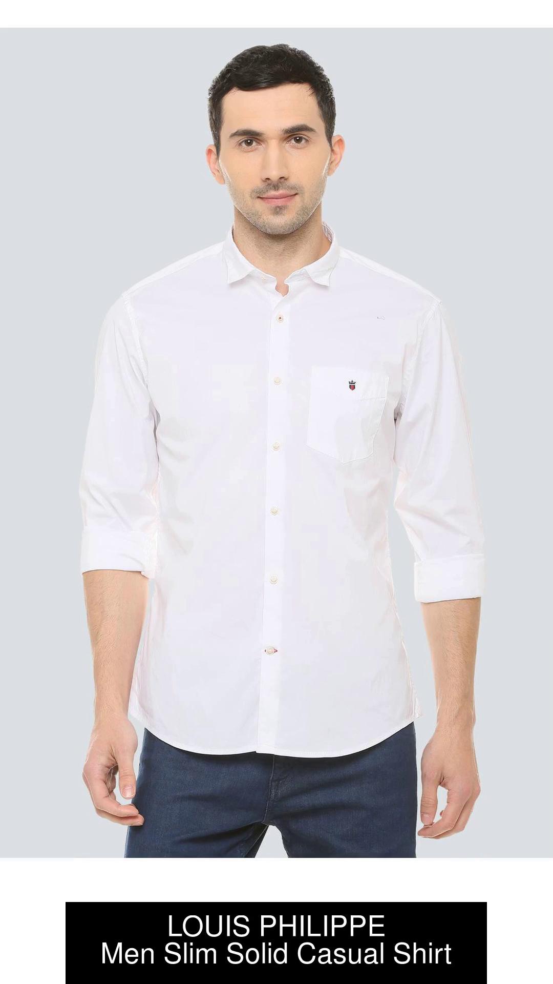 LOUIS PHILIPPE Men Solid Formal White Shirt - Buy LOUIS PHILIPPE Men Solid  Formal White Shirt Online at Best Prices in India