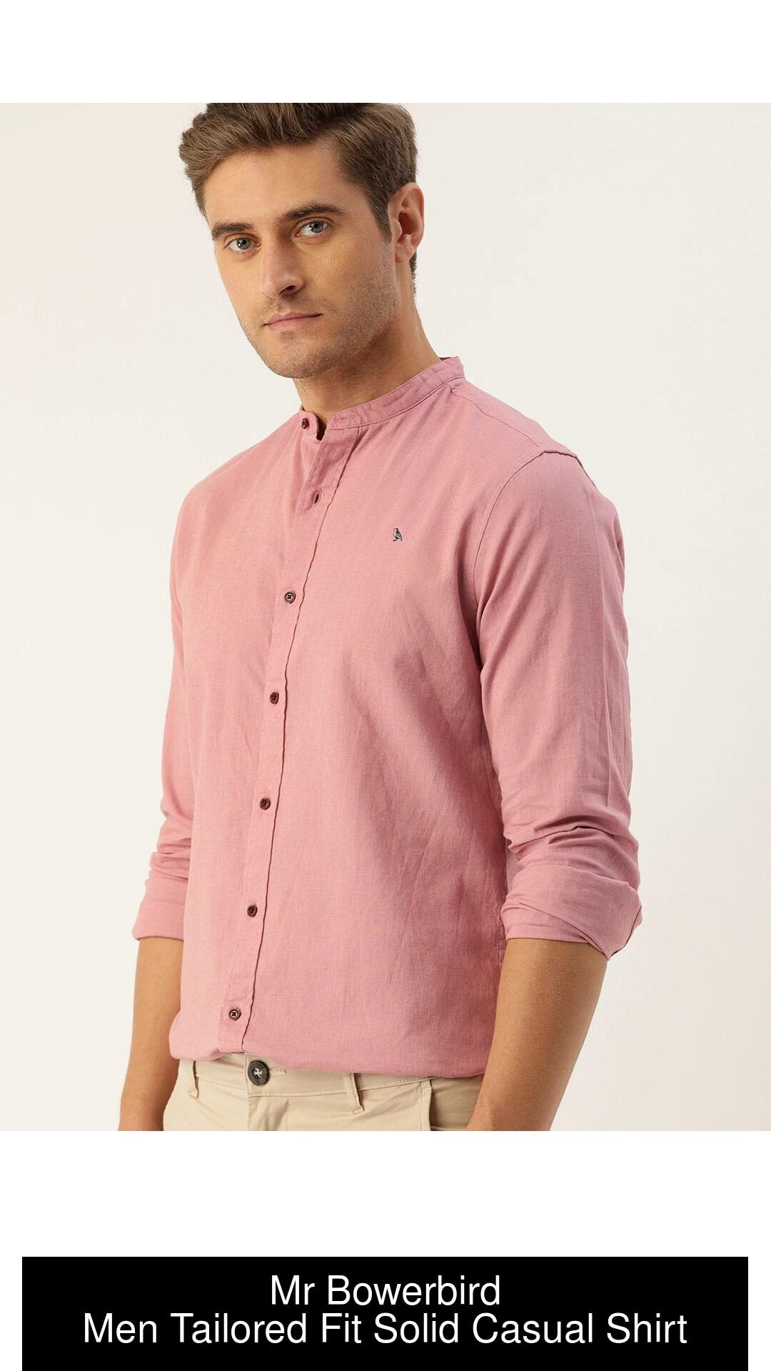 Buy Plus91 Men Solid Casual Pink Shirt Online at Best Prices in