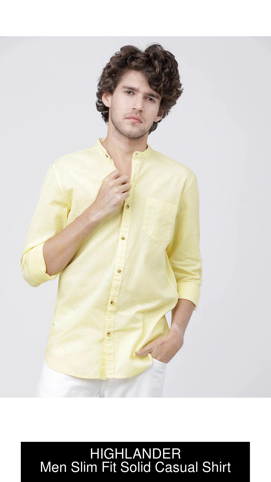 pastel yellow shirt mens