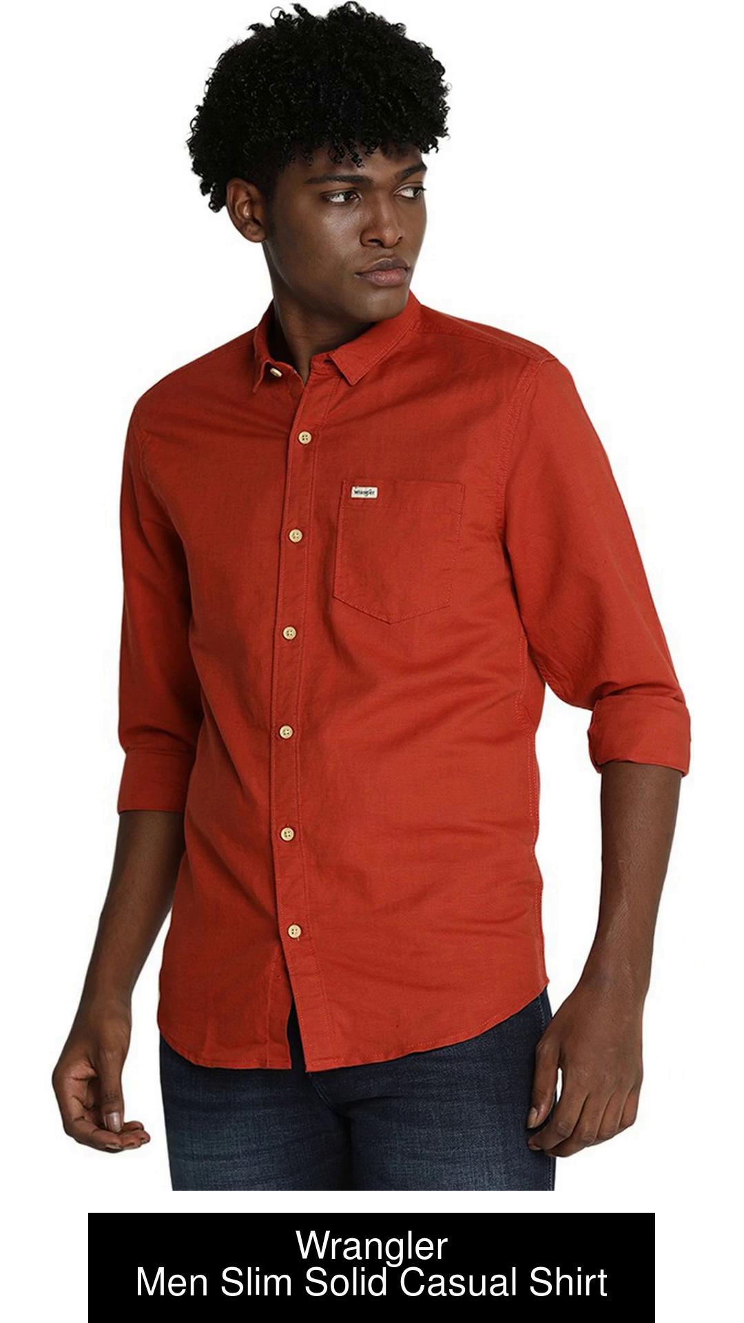 wrangler orange shirt