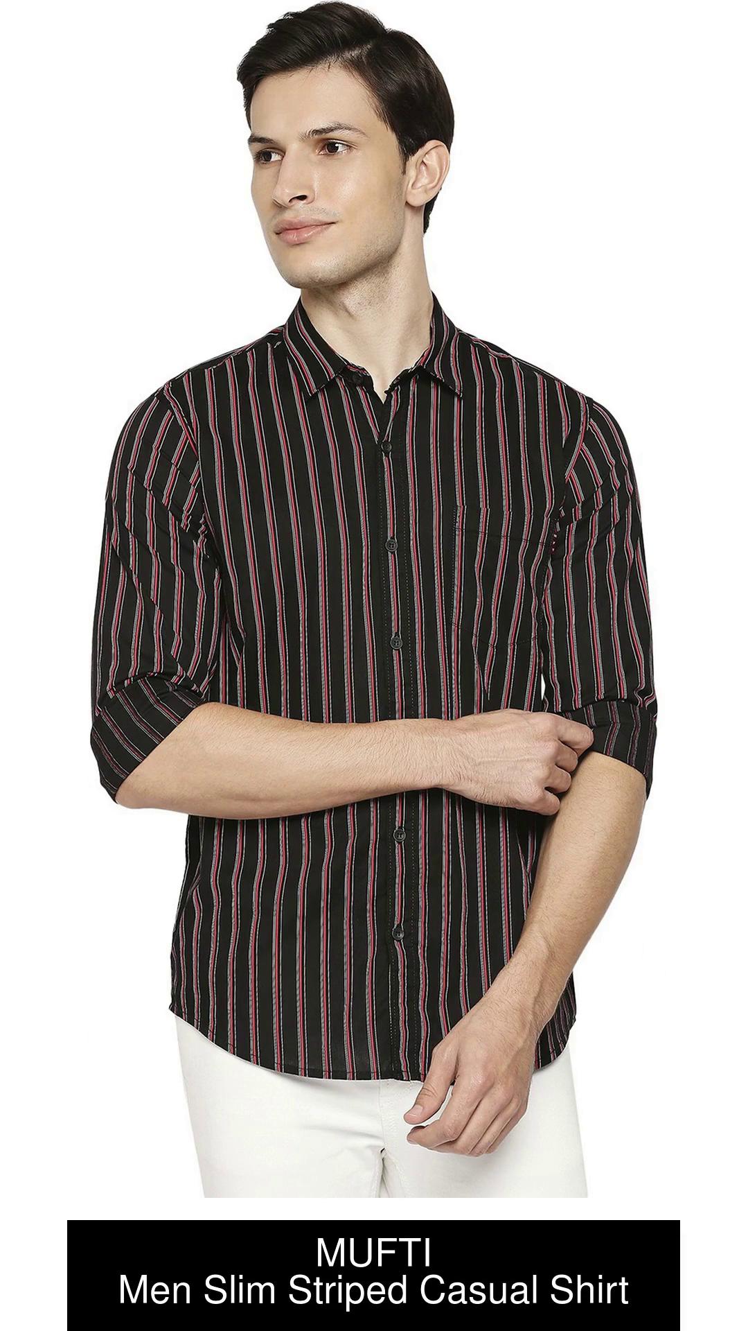 black and red striped shirt mens