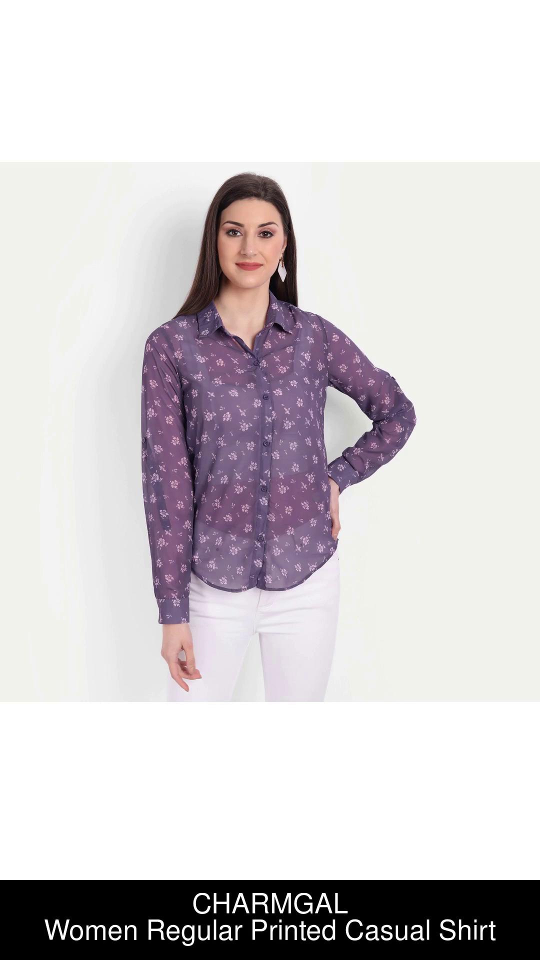 Buy Blue Shirts for Women by Charmgal Online