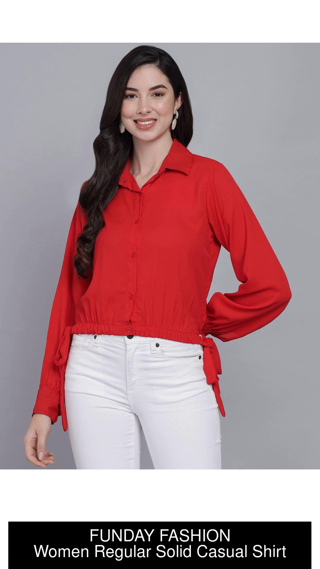 Plain red shirt outlet womens