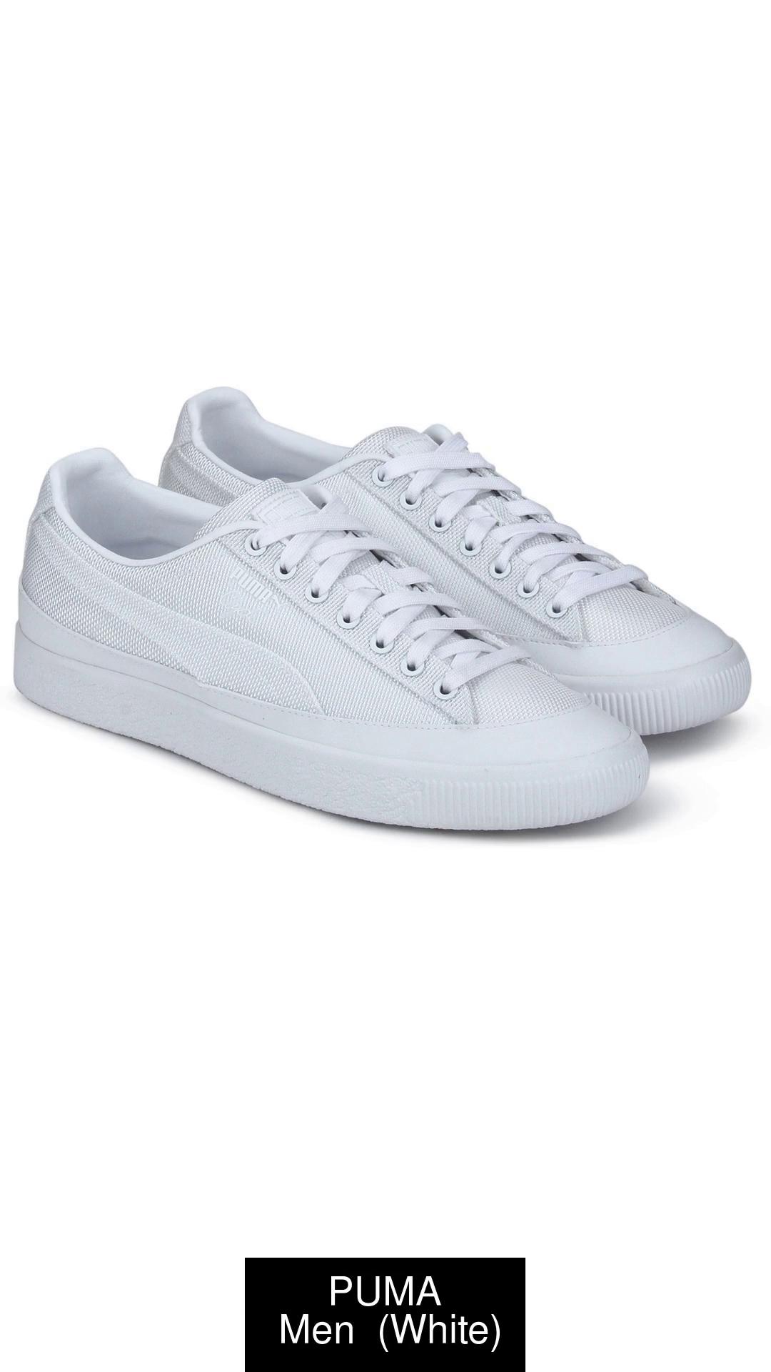 Puma clyde shop rubber toe white