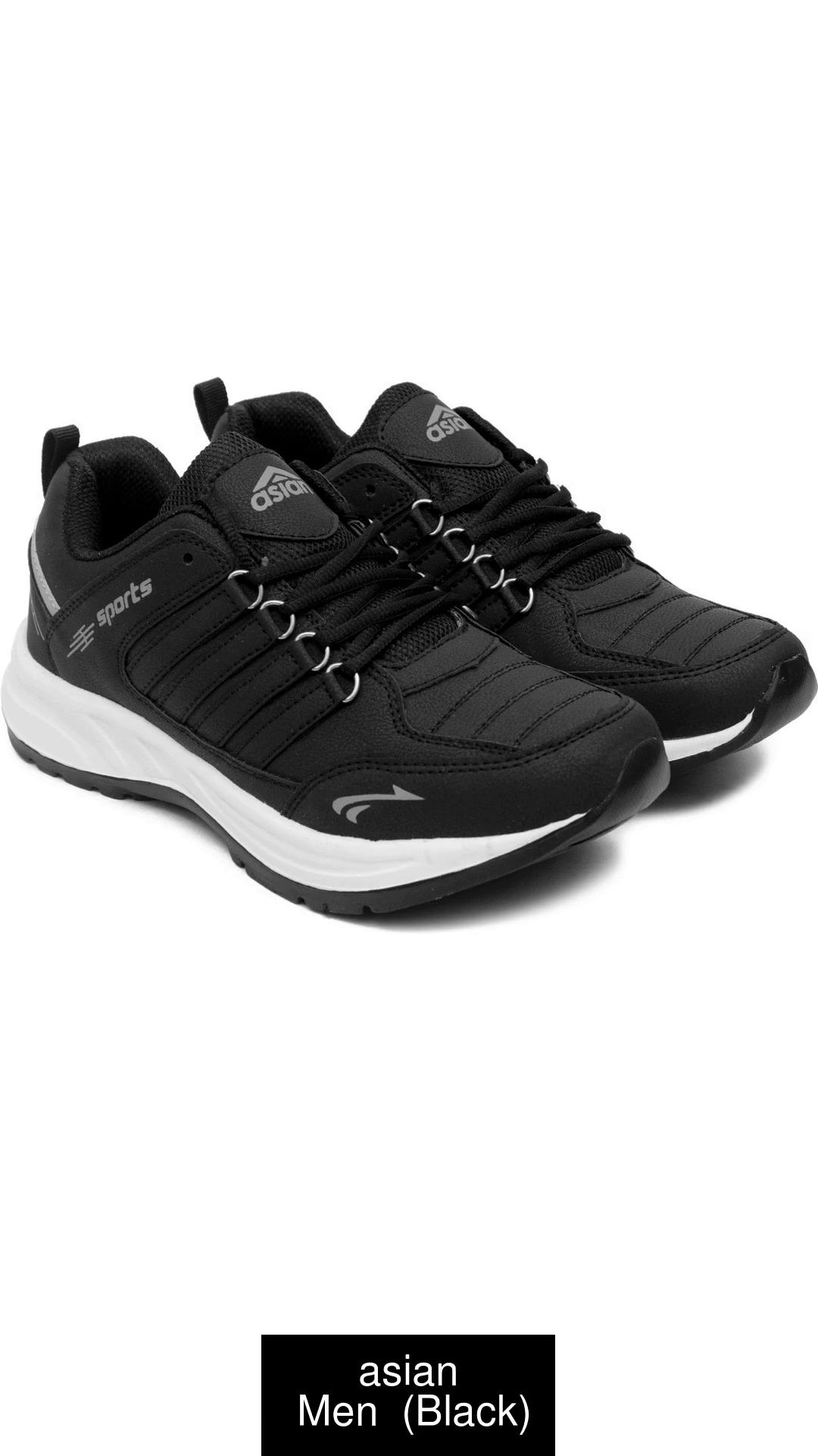 asian Cosko Black Sports Shoes,Running Shoes,Walking Shoes