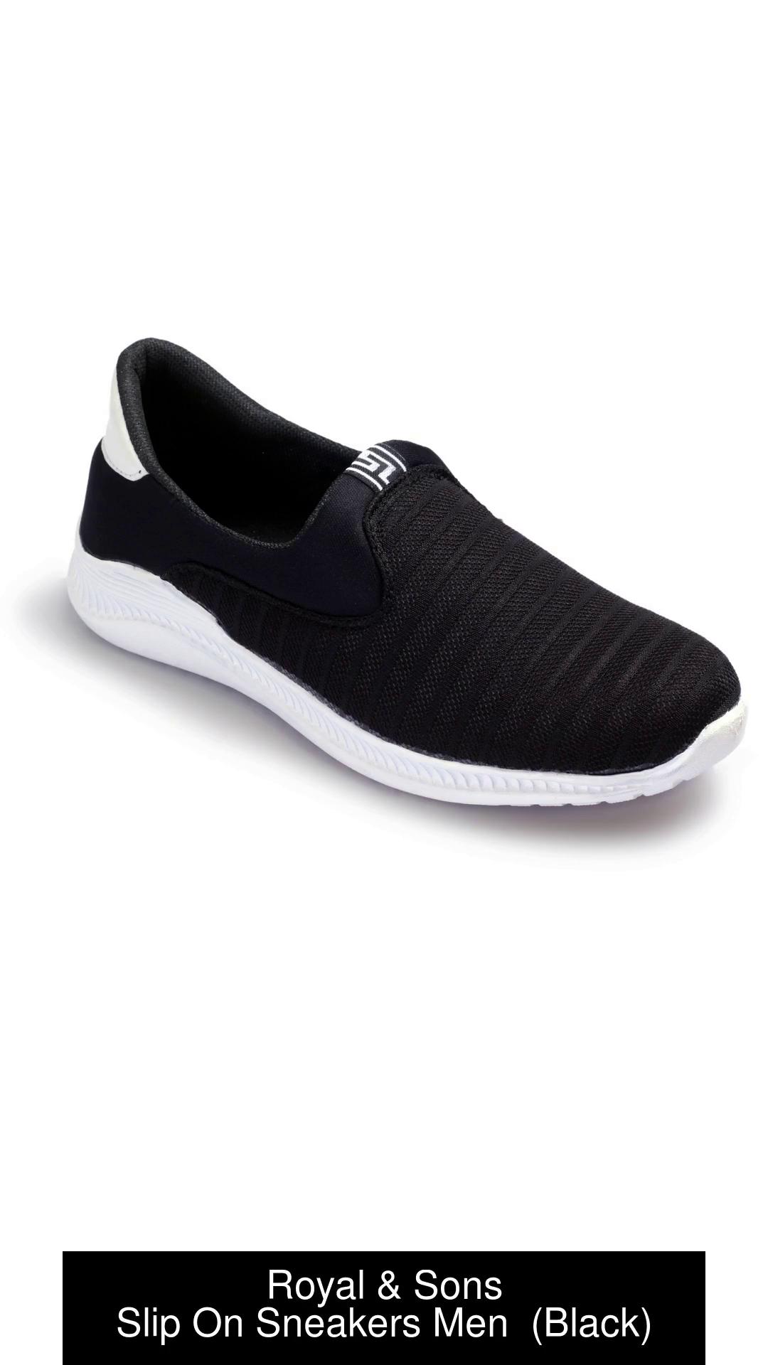 Boys black slip deals on sneakers