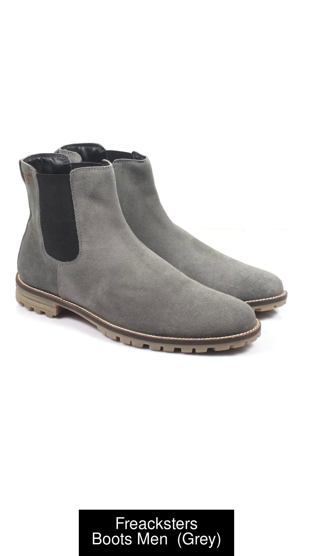 Grey suede boots on sale mens