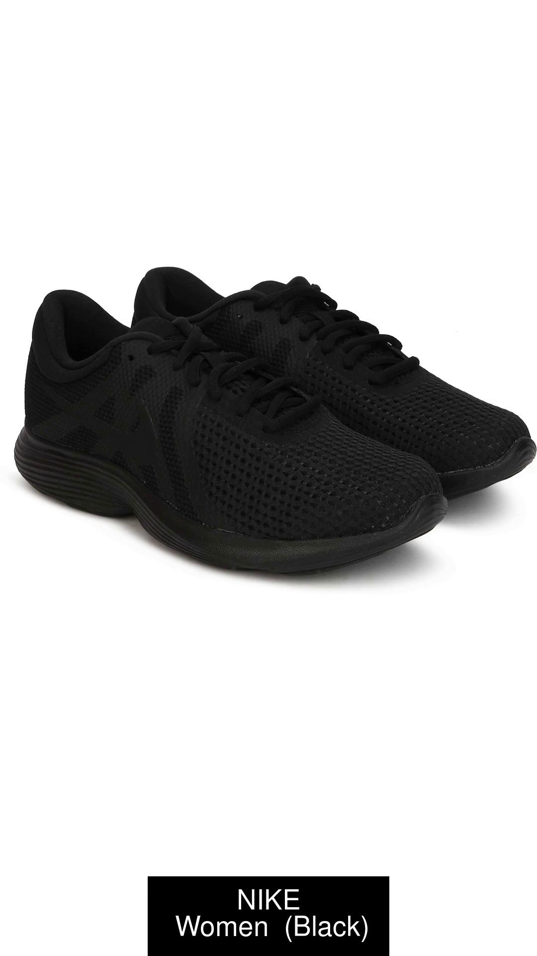 Nike revolution 4 hot sale women's black