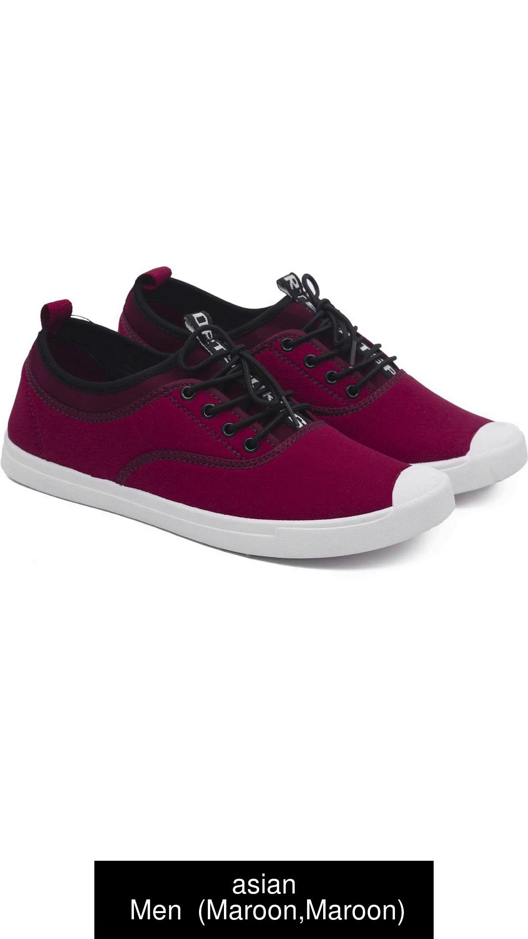 Maroon on sale canvas shoes