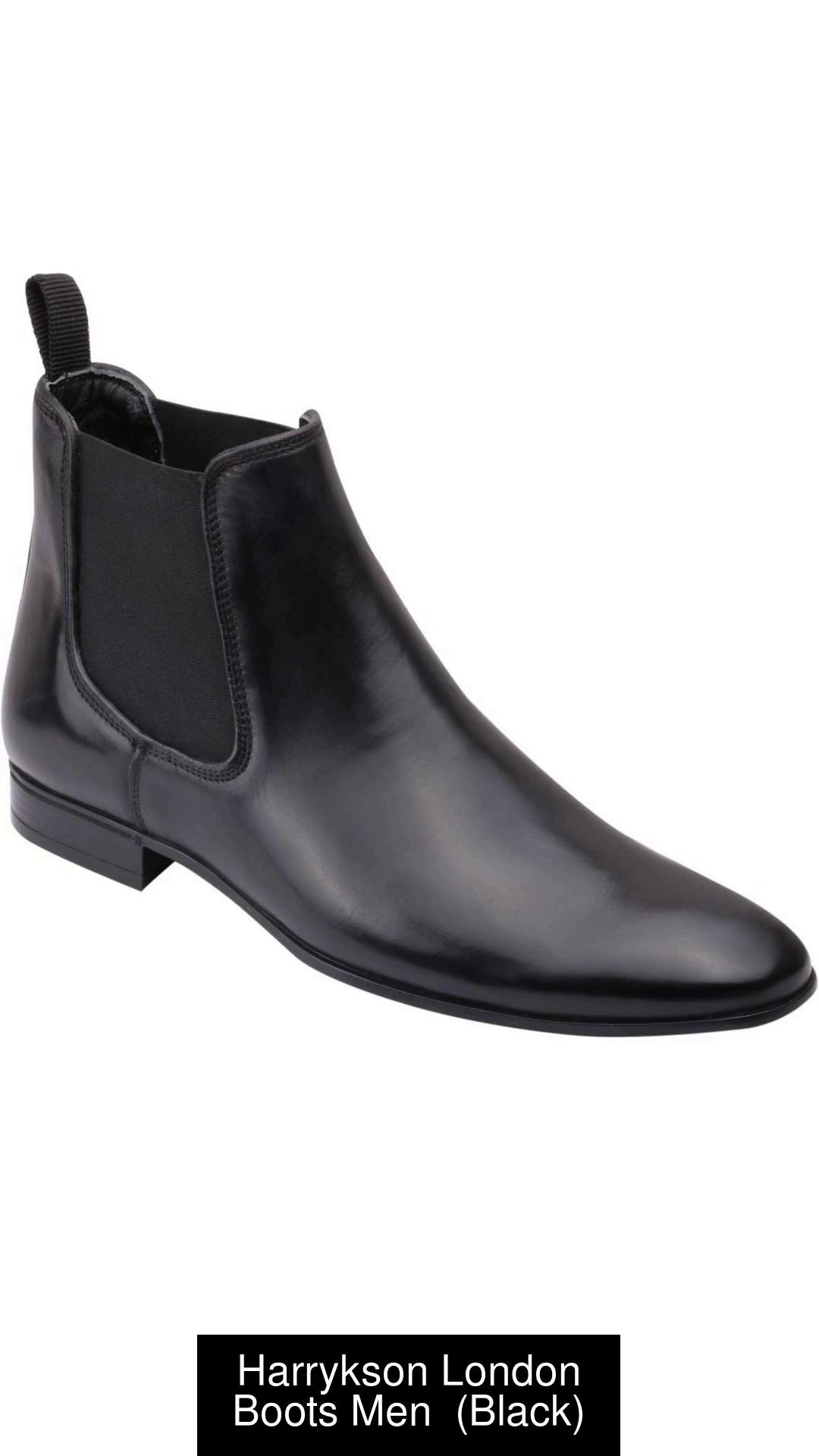 black leather boots mens india