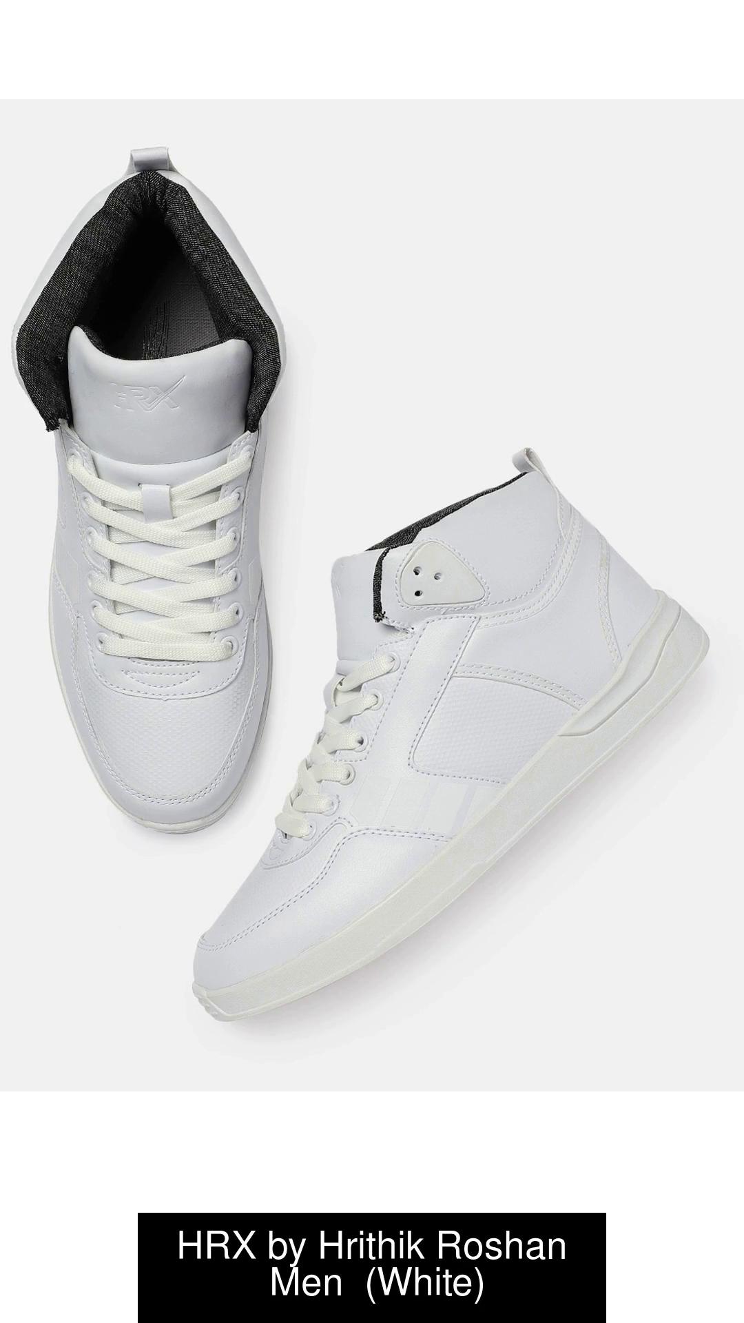 White sneakers deals mid top