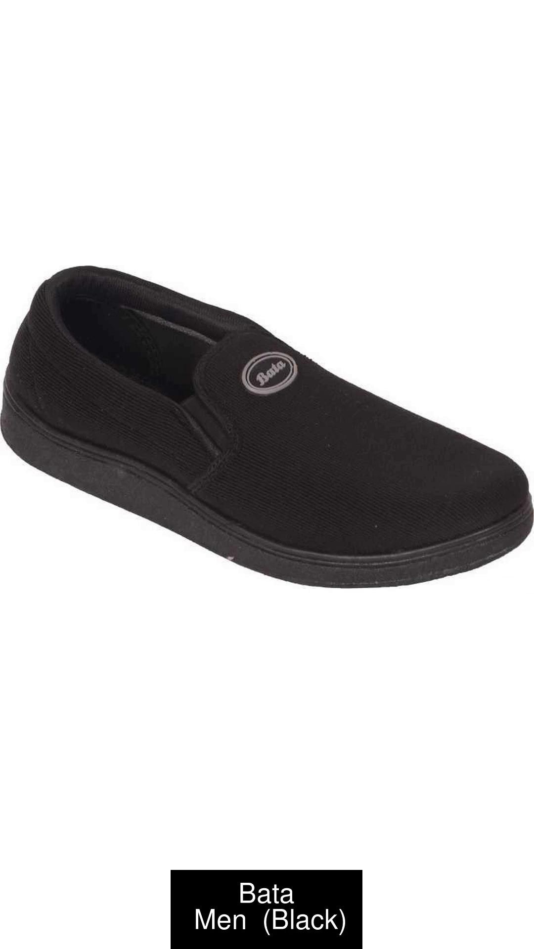 Bata black canvas clearance shoes