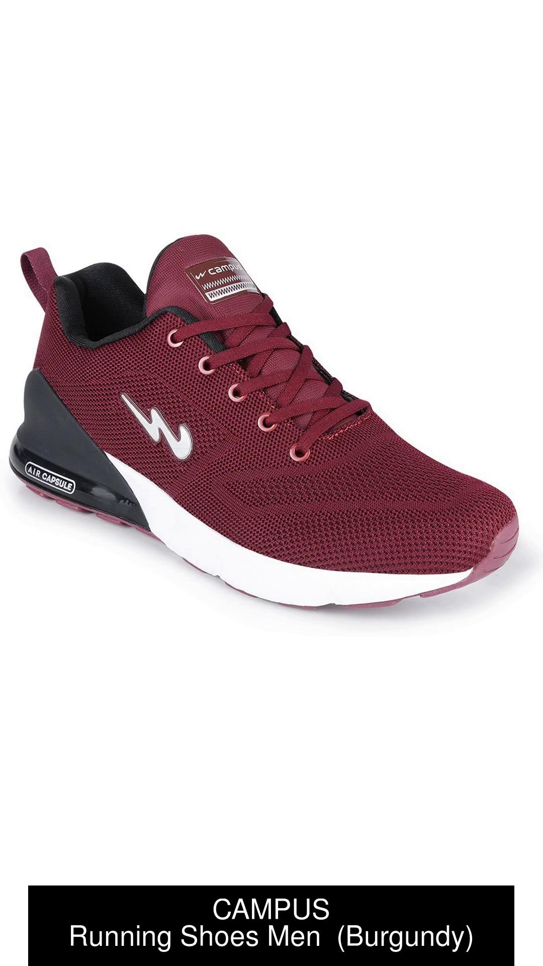 Mens burgundy sale running shoes