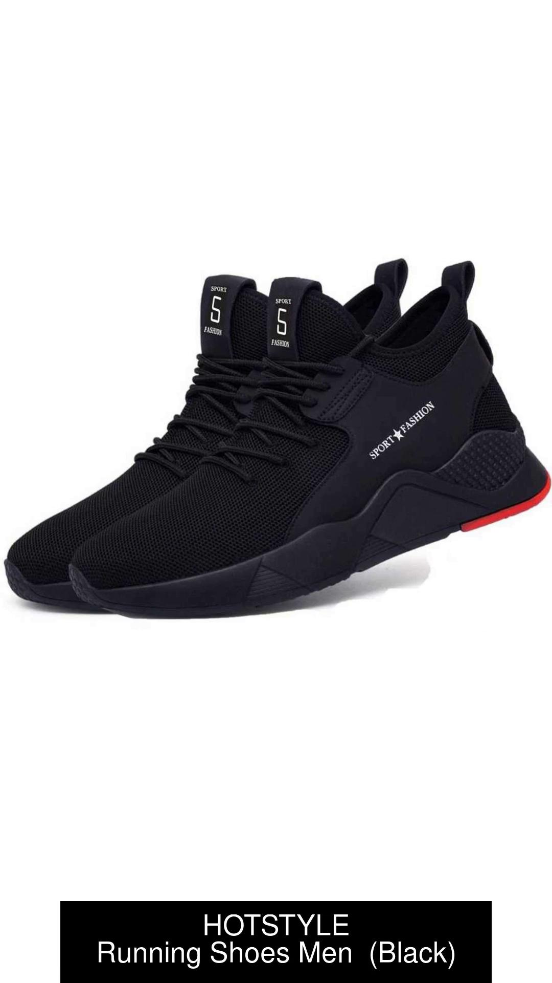 Men's black running sales shoes