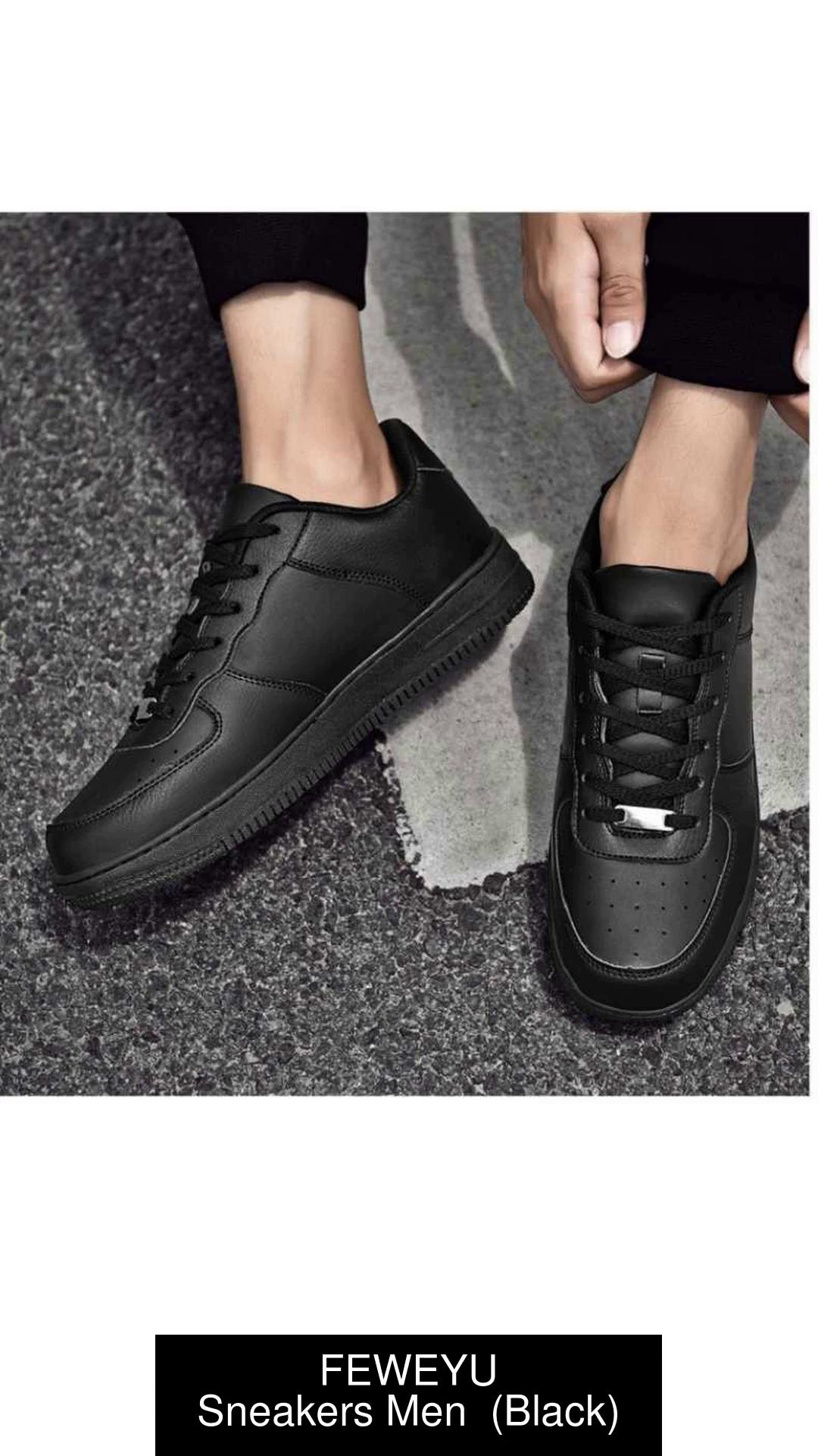 FEWEYU Fashionable casual sneaker shoes Sneakers For Men (Black