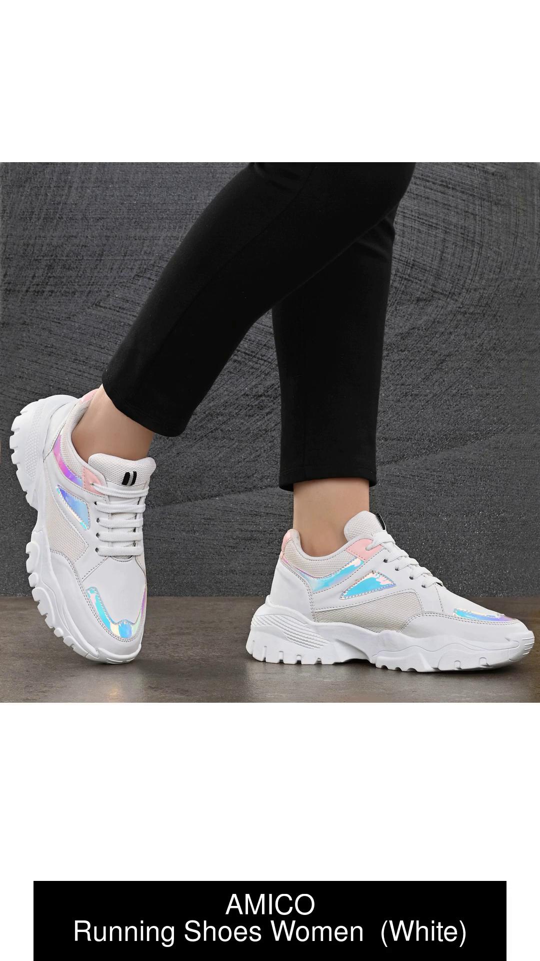 Holographic white outlet sneakers