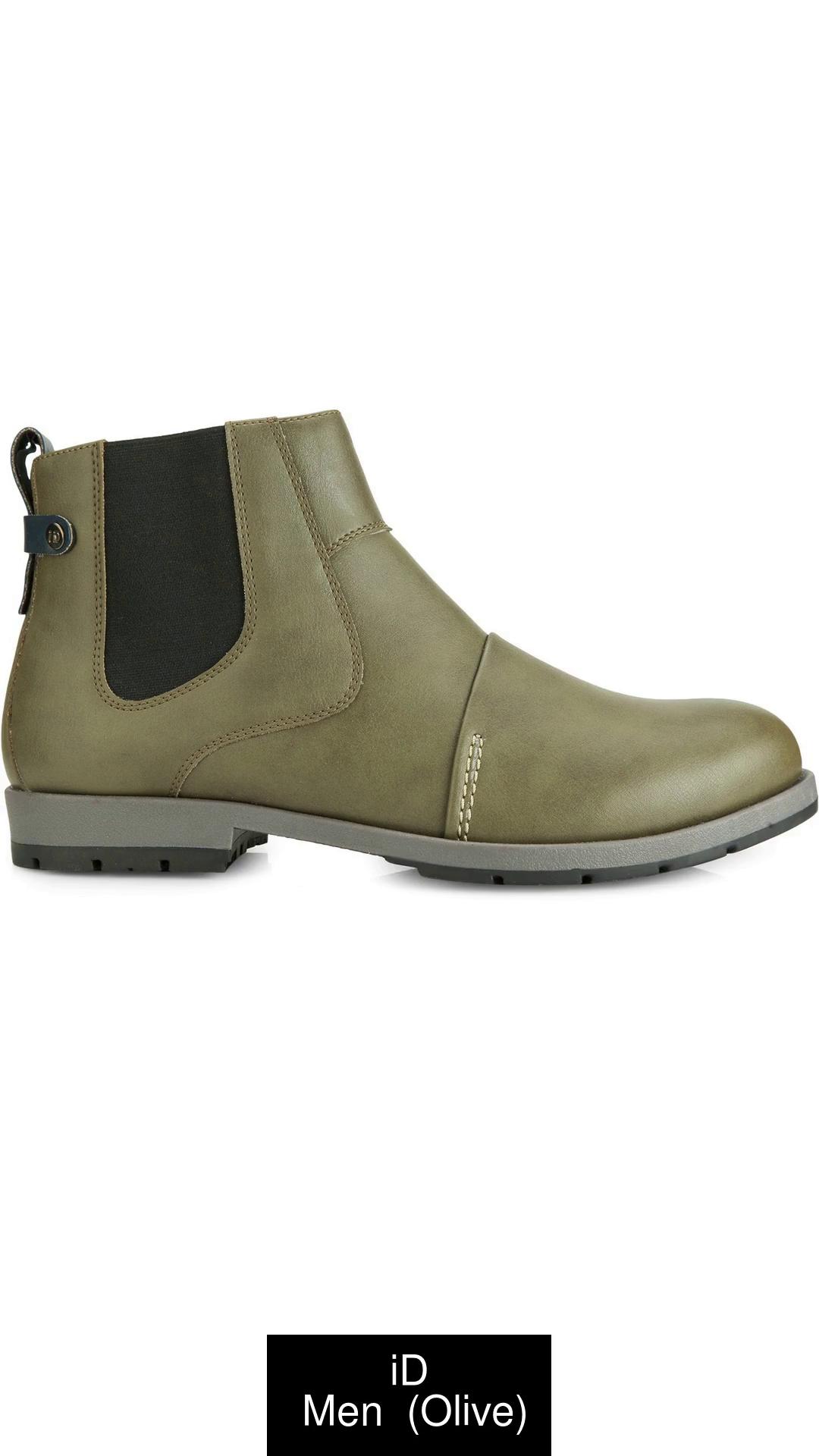 Olive green boot for men