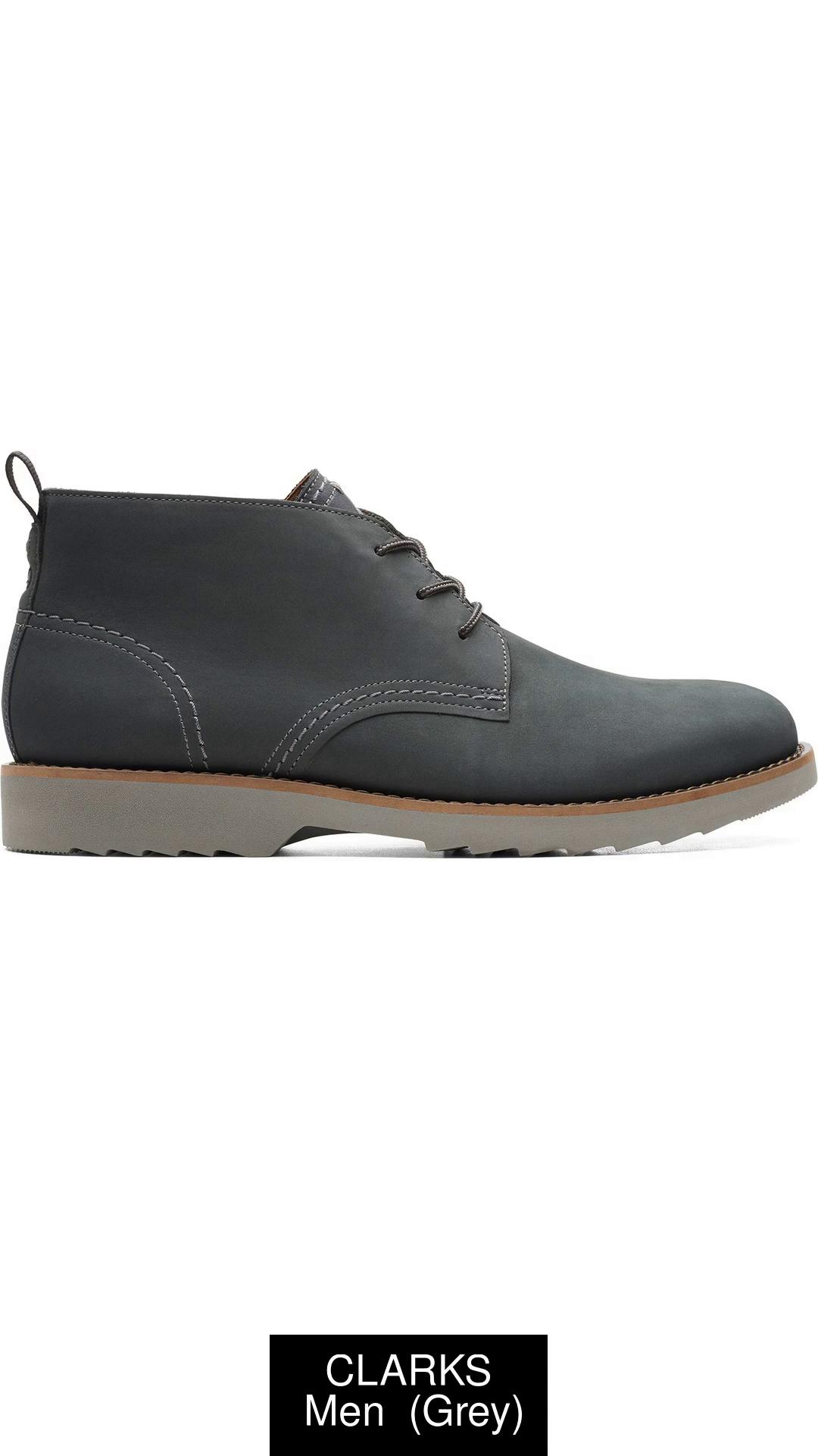 Clarks mens 2025 grey boots