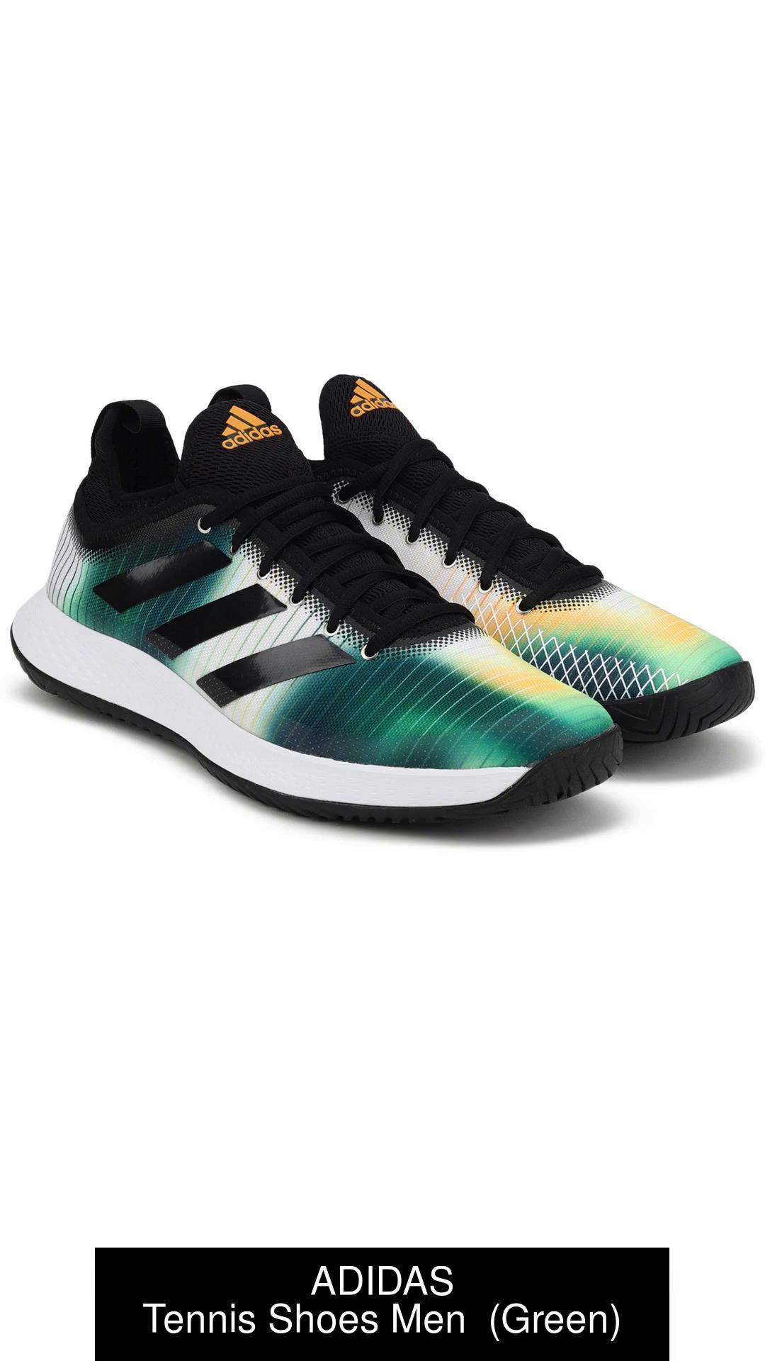 Adidas green hotsell tennis shoes