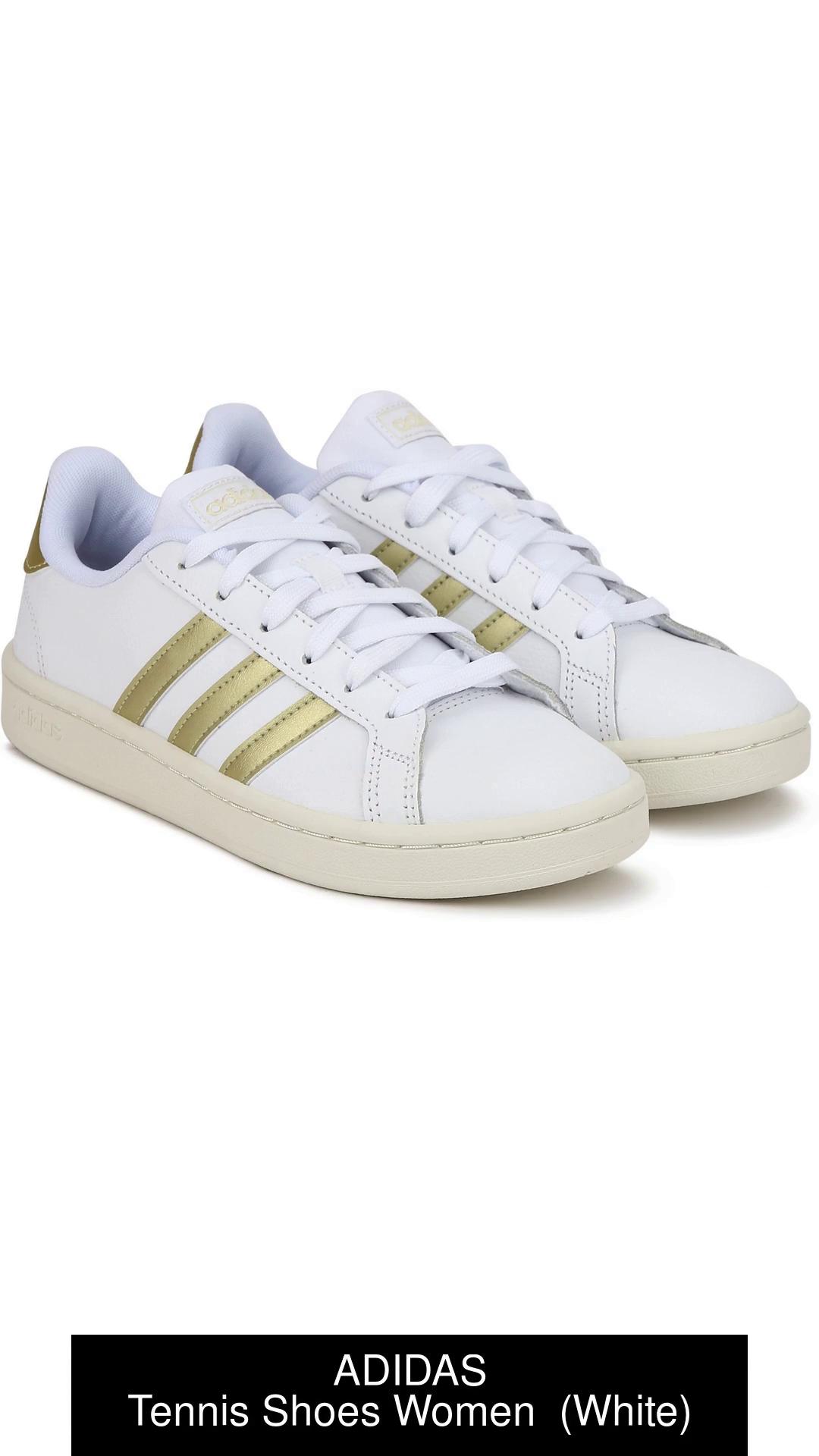 Adidas shoes women on sale white and gold