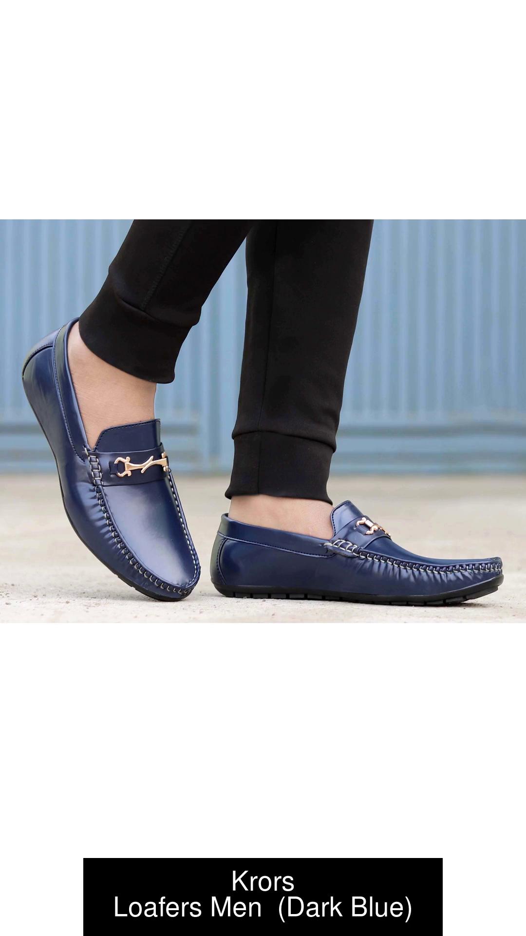 Dark blue hot sale loafer shoes