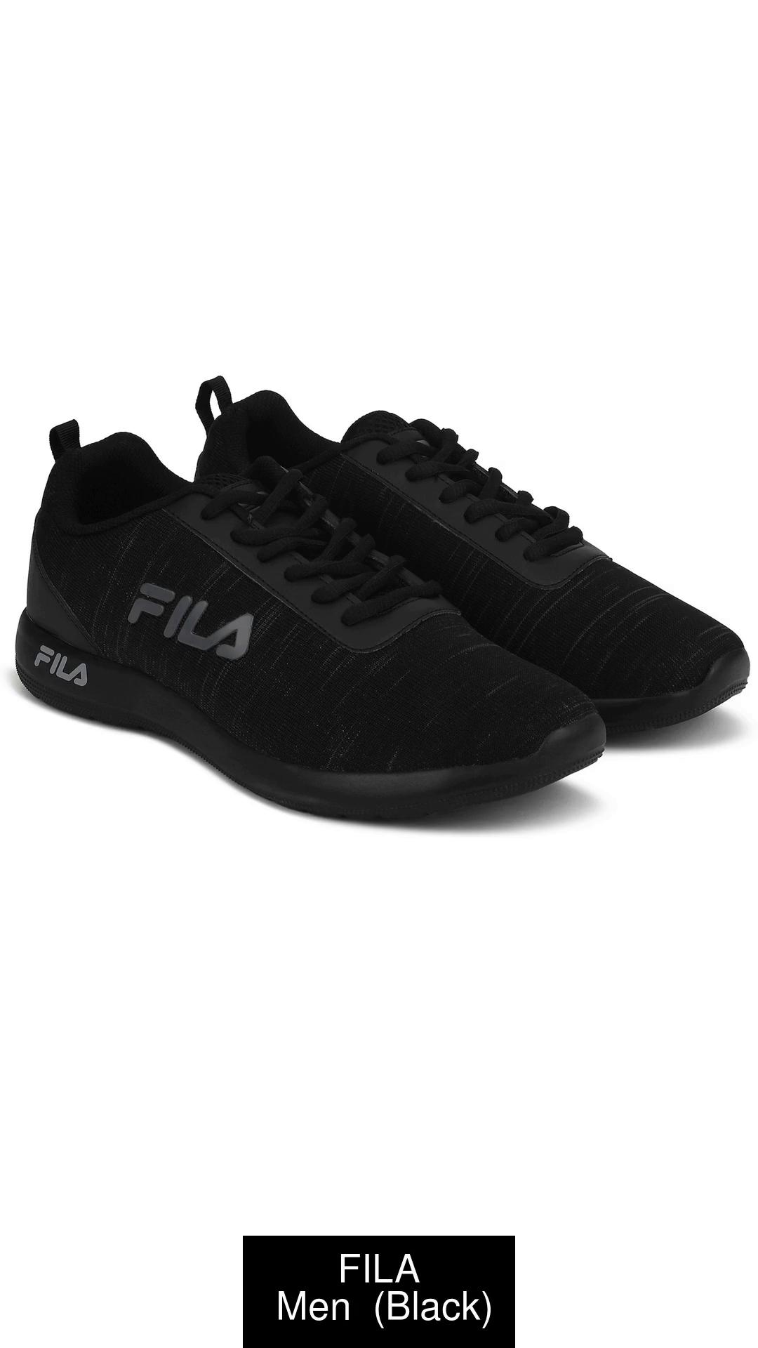 Fila black suede best sale shoes