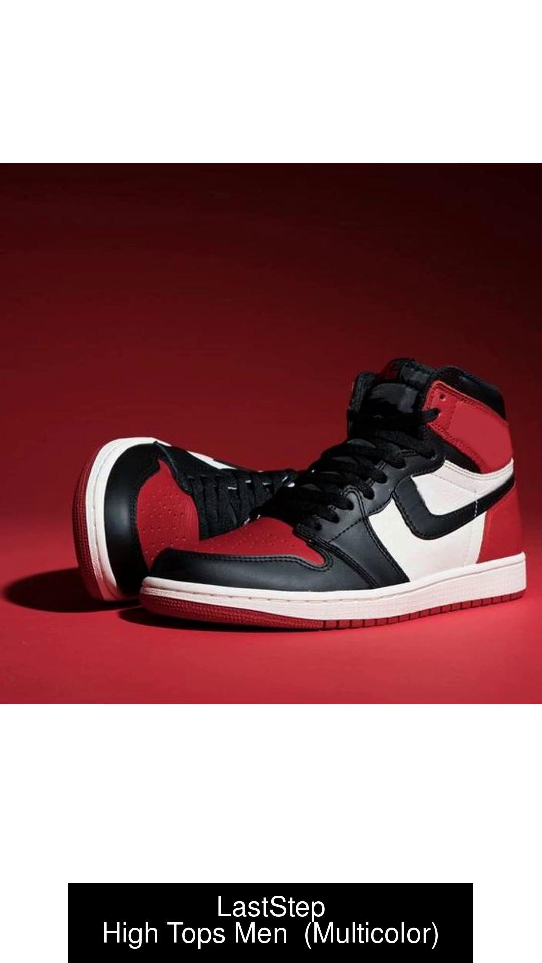 Nike red store high top sneakers