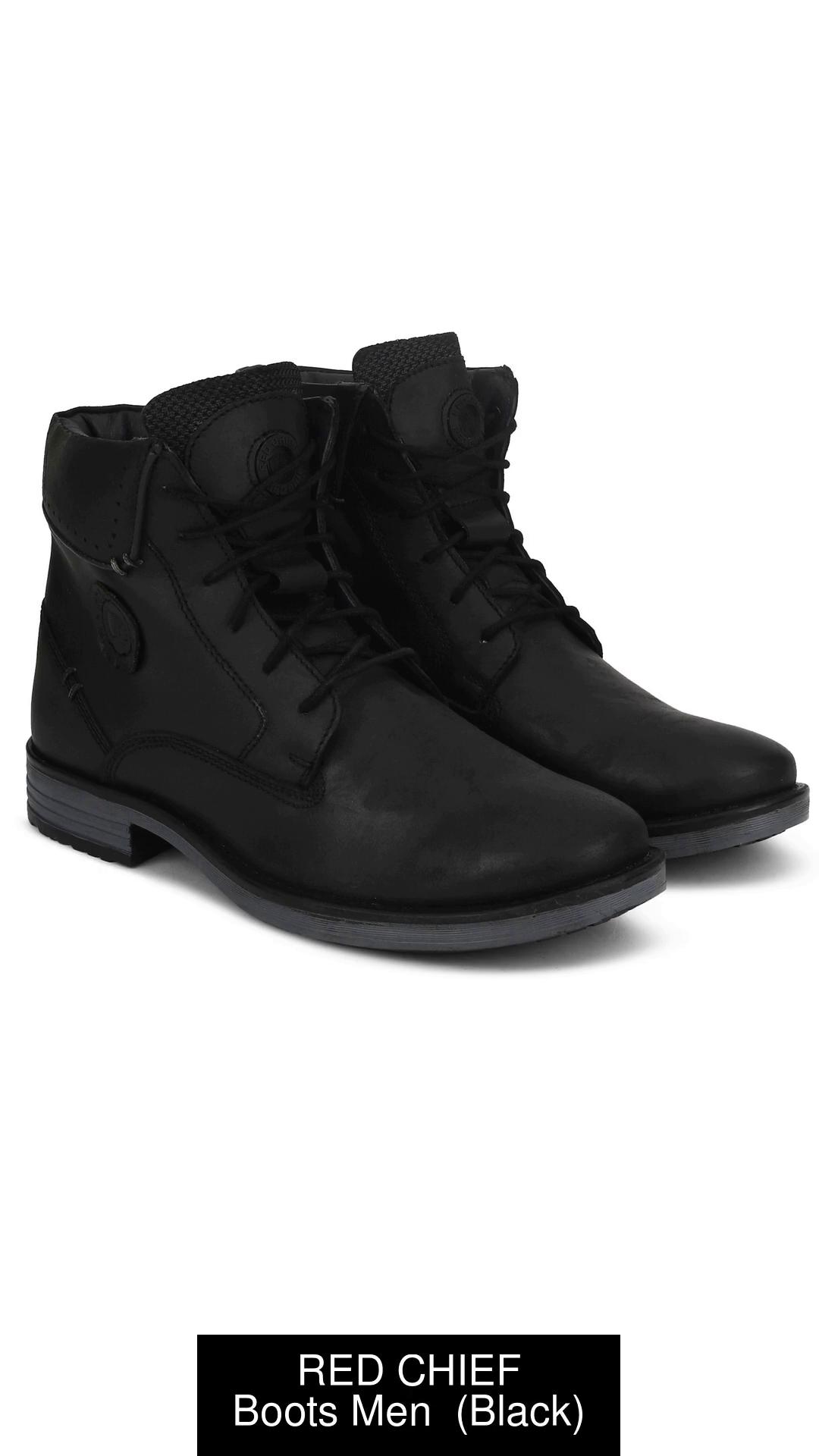 Red chief best sale black boots