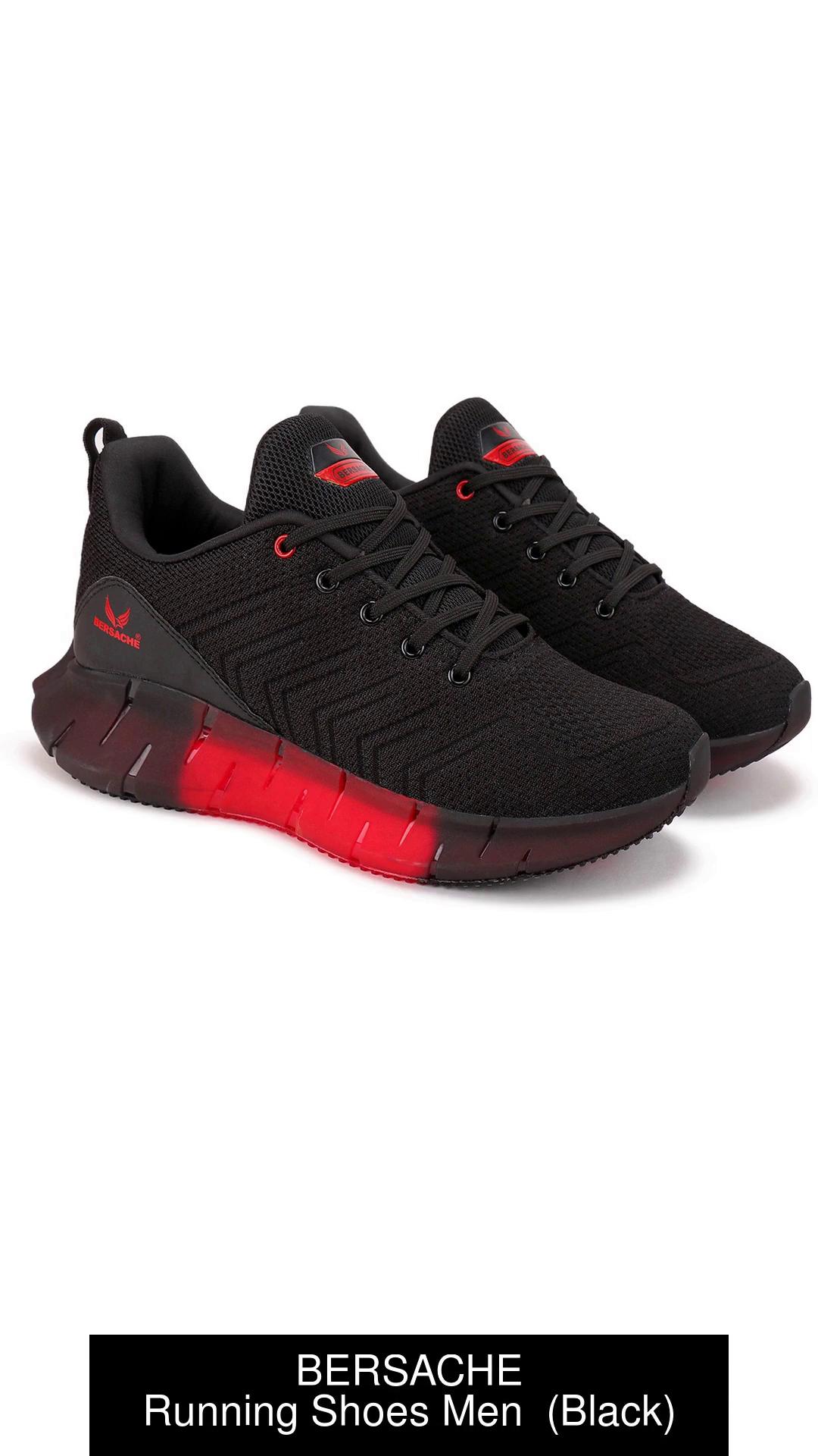 Buy Bersache Trendy Mens Black Running Shoes Online at Best Prices