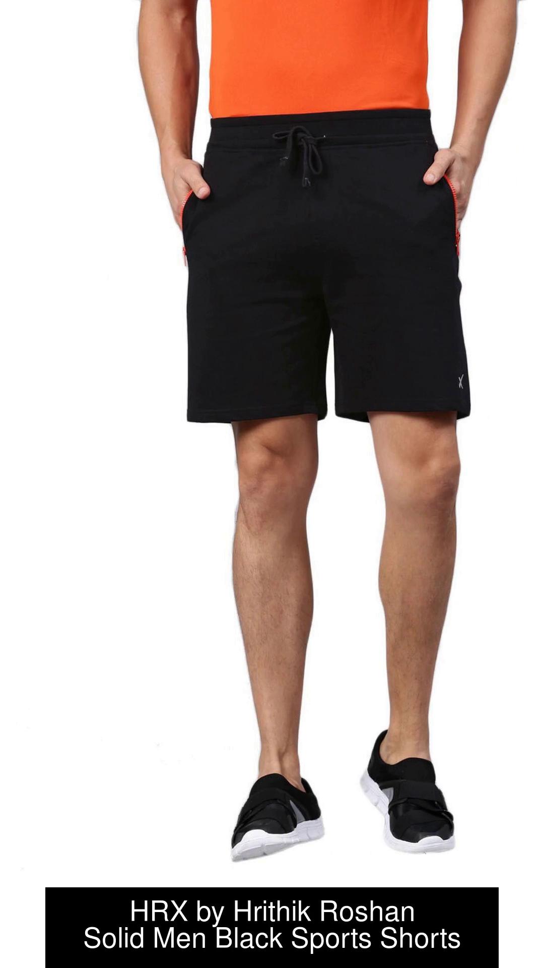 HRX by Hrithik Roshan Solid Men Black Sports Shorts - Buy HRX by Hrithik  Roshan Solid Men Black Sports Shorts Online at Best Prices in India