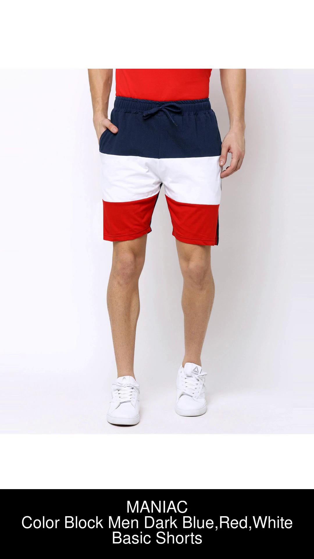 Red white and blue best sale shorts mens