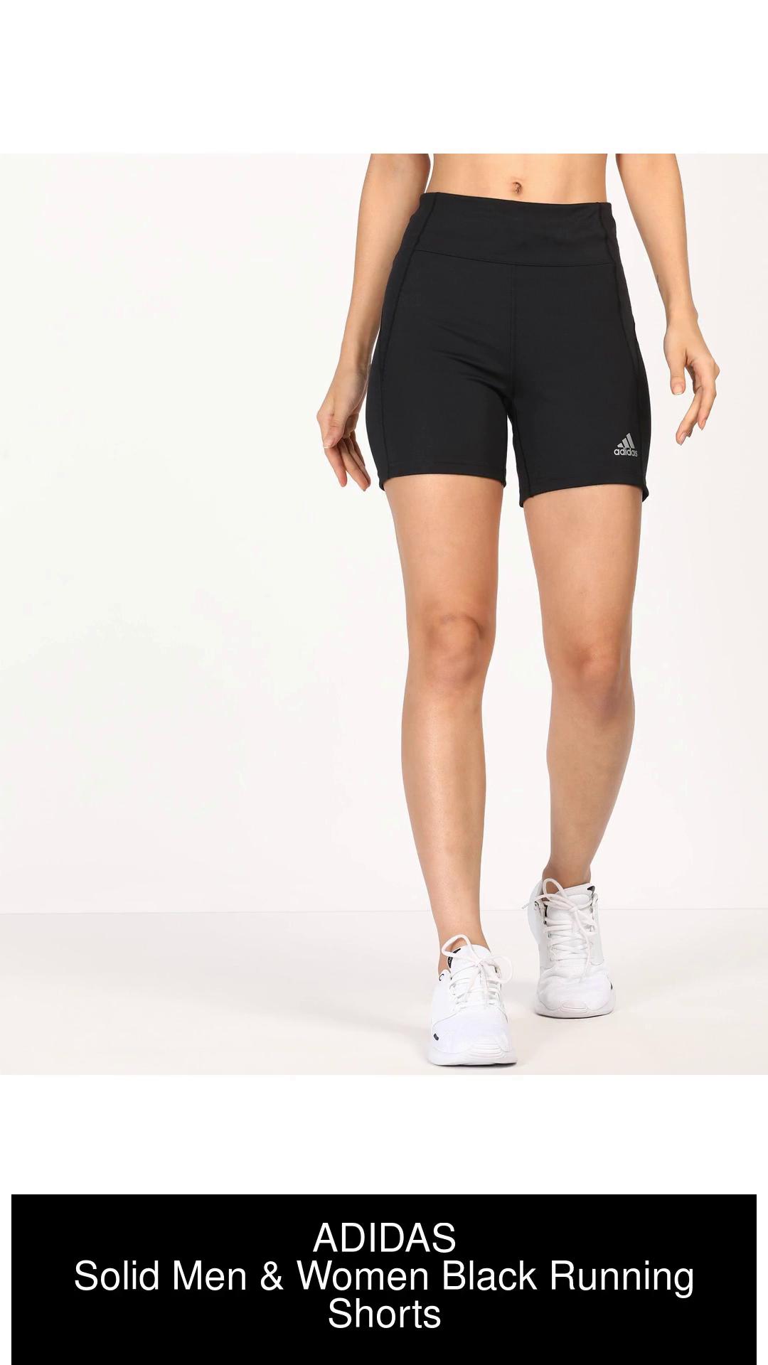 ADIDAS Solid Men & Women Black Running Shorts - Buy ADIDAS Solid Men &  Women Black Running Shorts Online at Best Prices in India